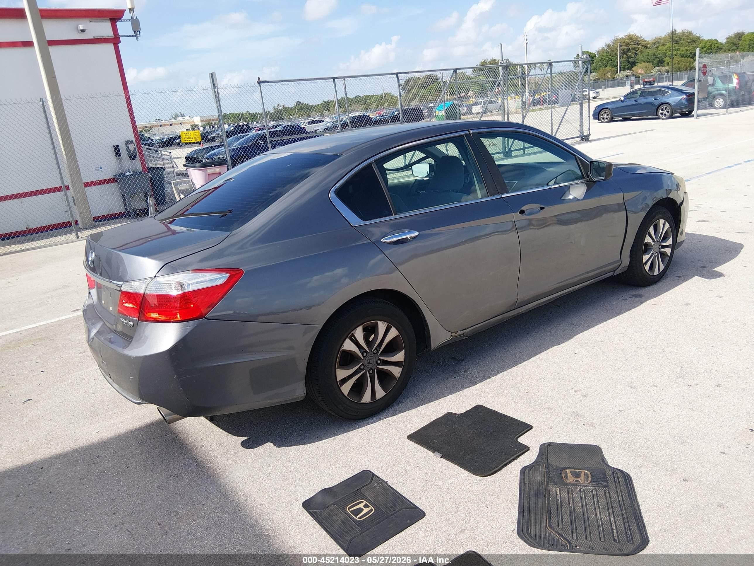 2013 Honda Accord Lx Gray vin: 1HGCR2F34DA188457