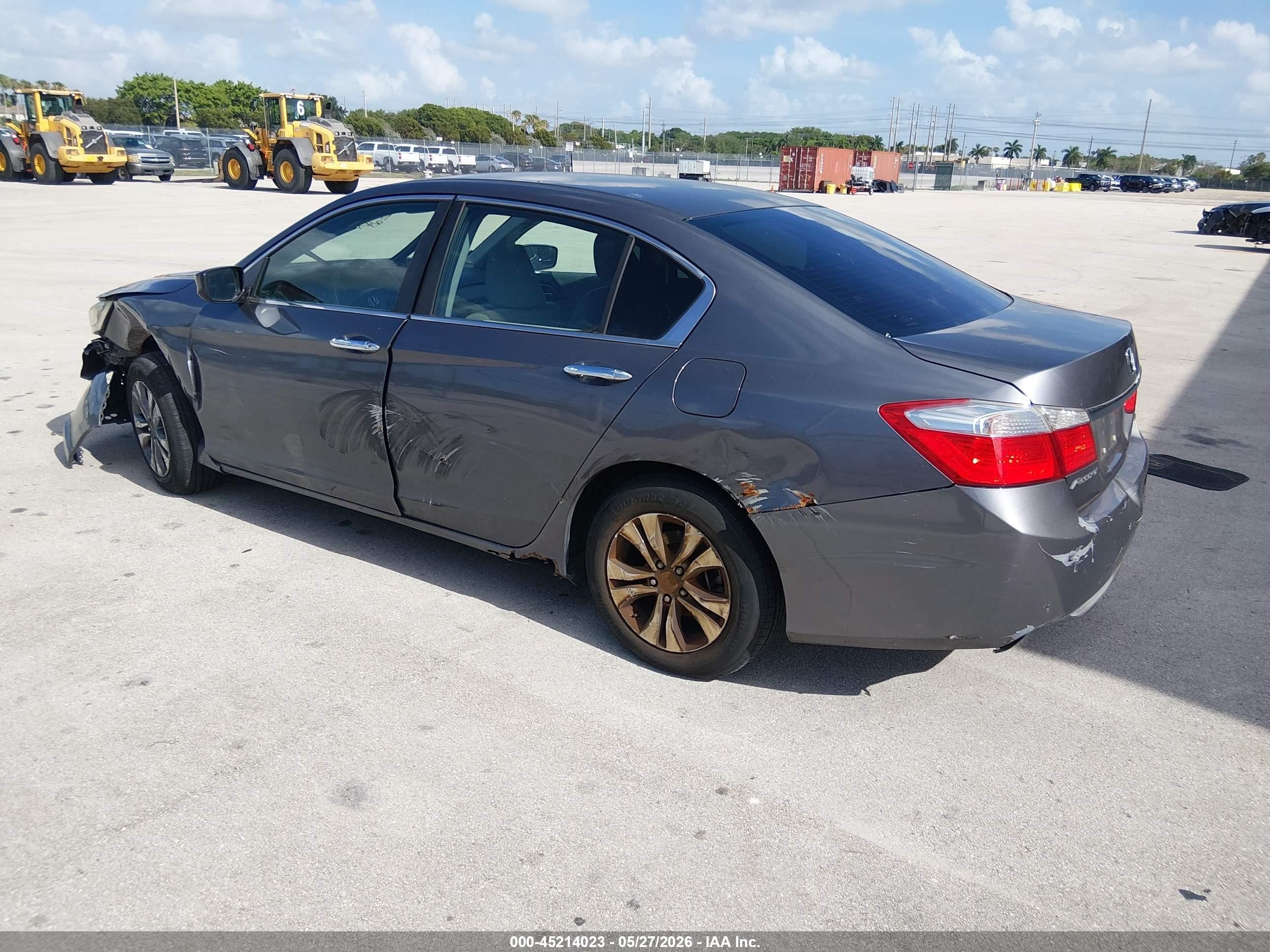 2013 Honda Accord Lx Gray vin: 1HGCR2F34DA188457