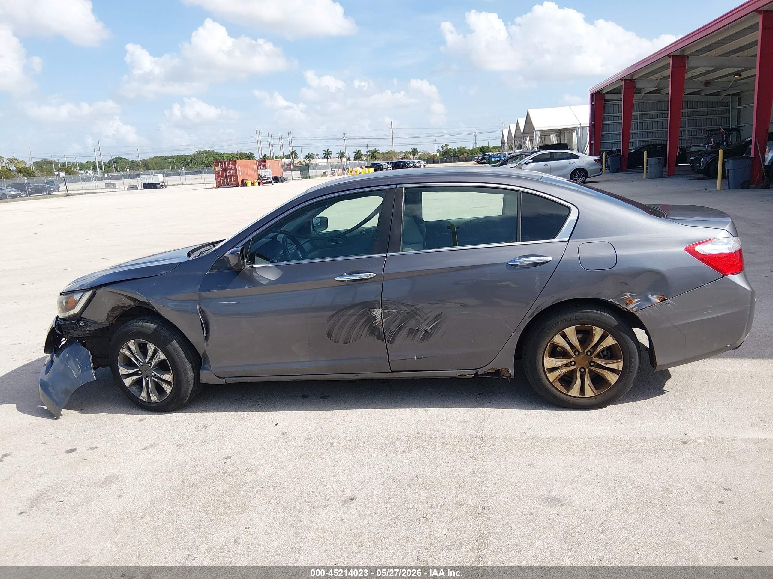 2013 Honda Accord Lx Gray vin: 1HGCR2F34DA188457