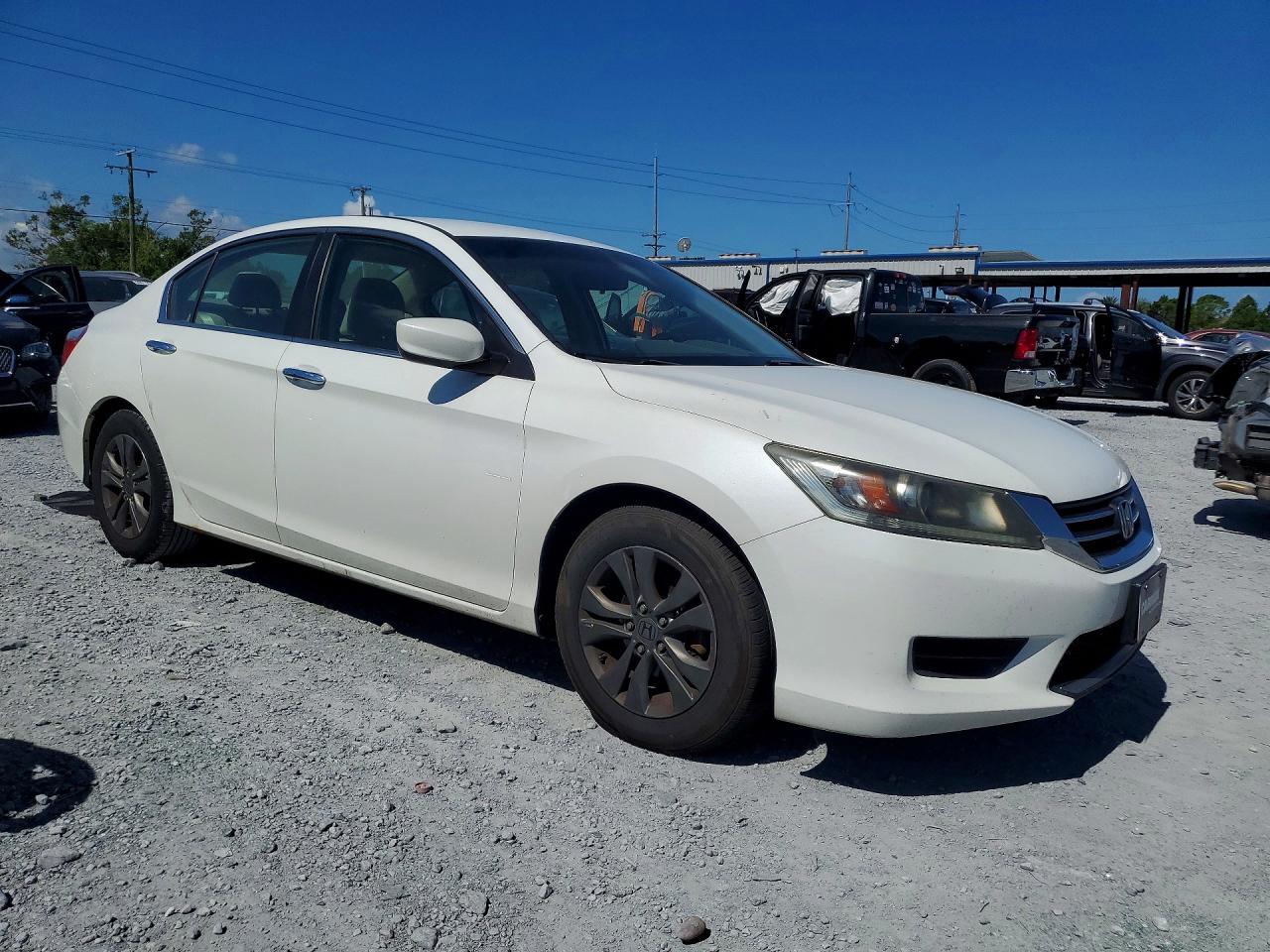 2013 Honda Accord Lx White vin: 1HGCR2F34DA212448