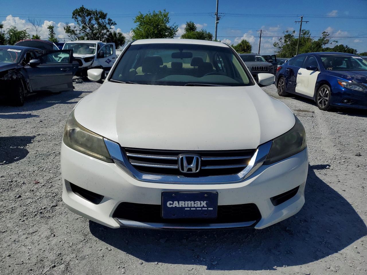 2013 Honda Accord Lx White vin: 1HGCR2F34DA212448