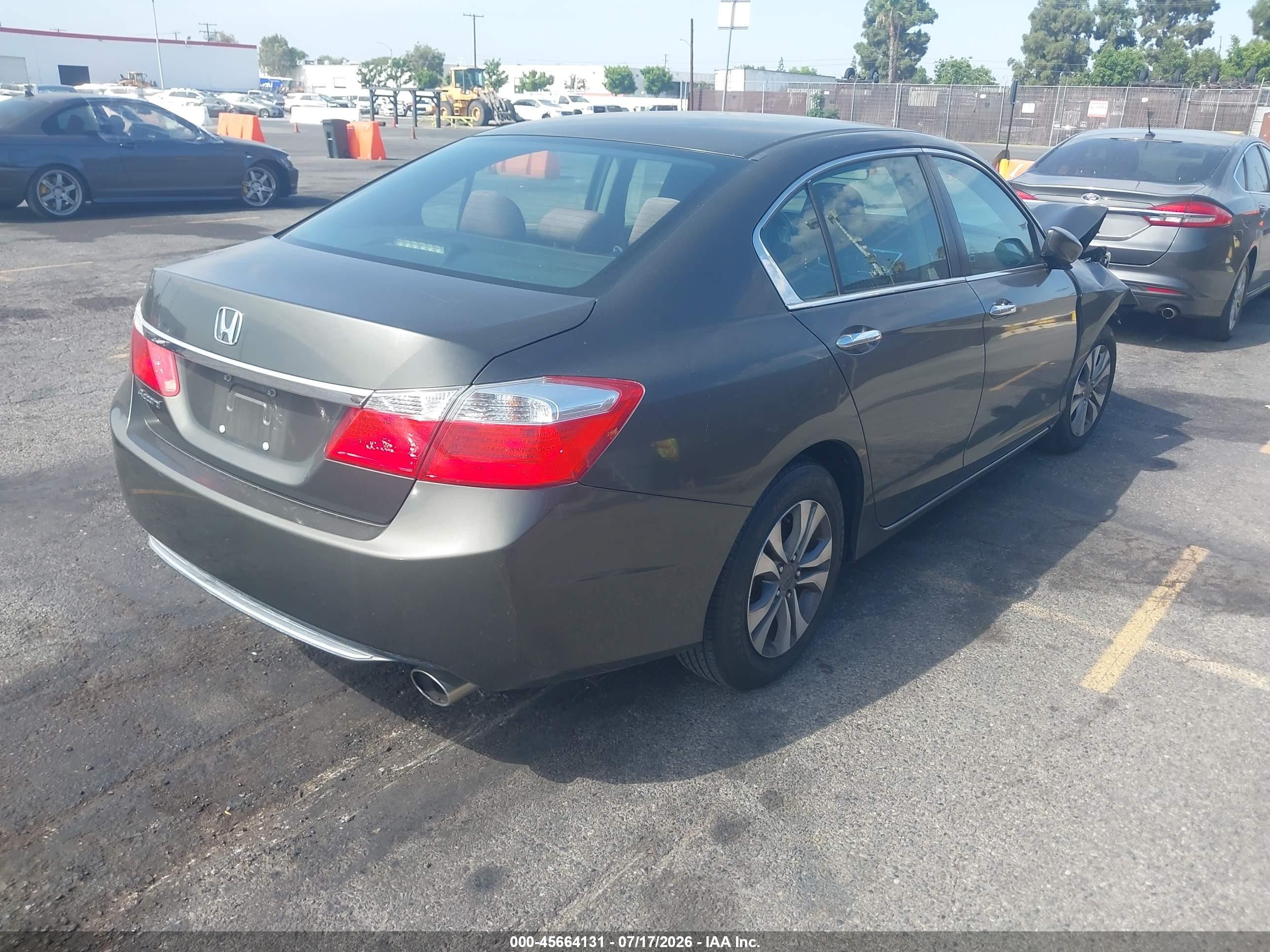 2013 Honda Accord Lx Gray vin: 1HGCR2F34DA224051