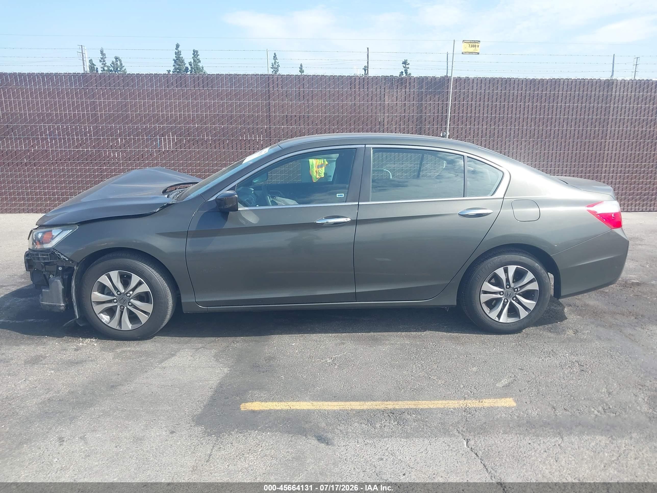 2013 Honda Accord Lx Gray vin: 1HGCR2F34DA224051