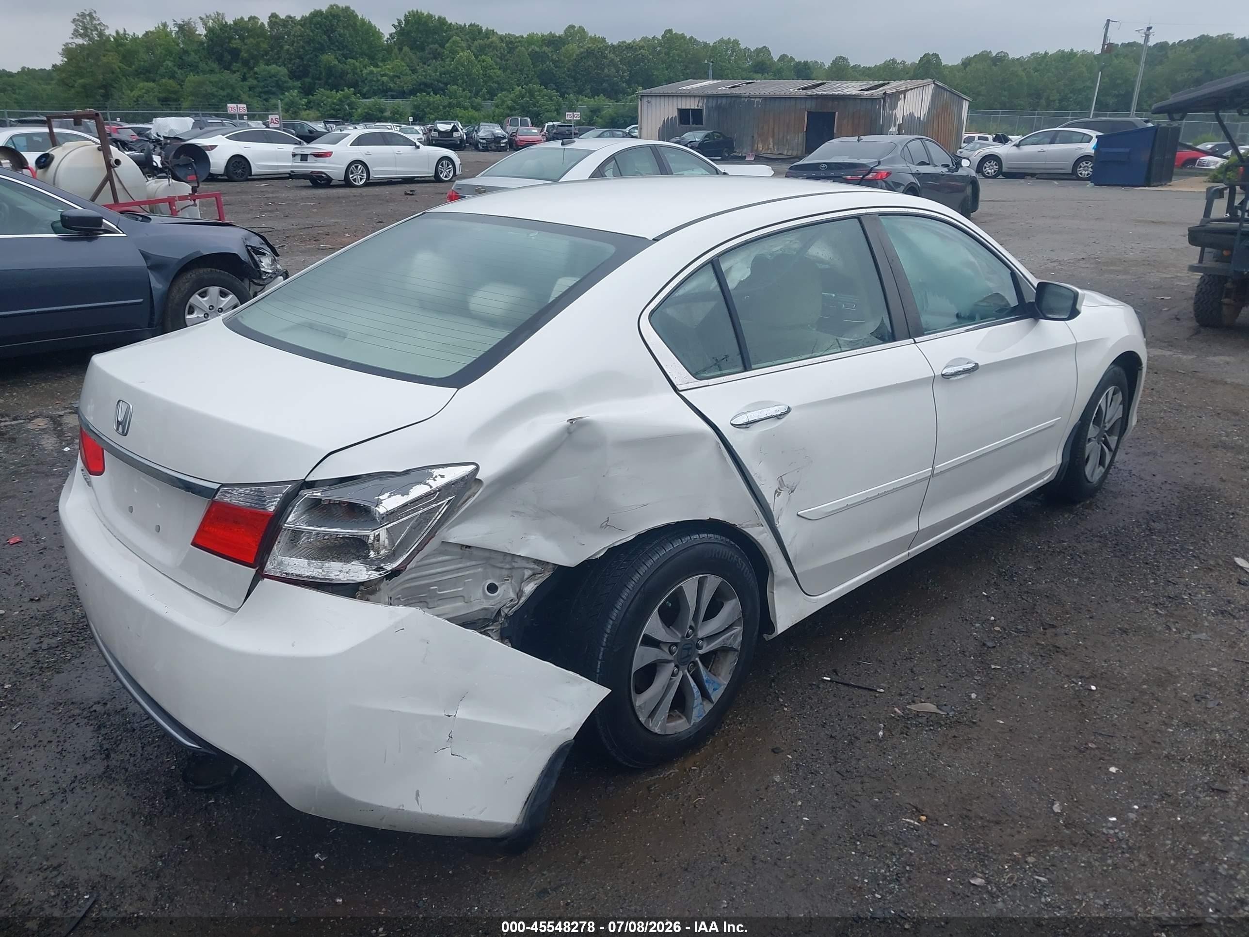 2013 Honda Accord Lx White vin: 1HGCR2F34DA230724