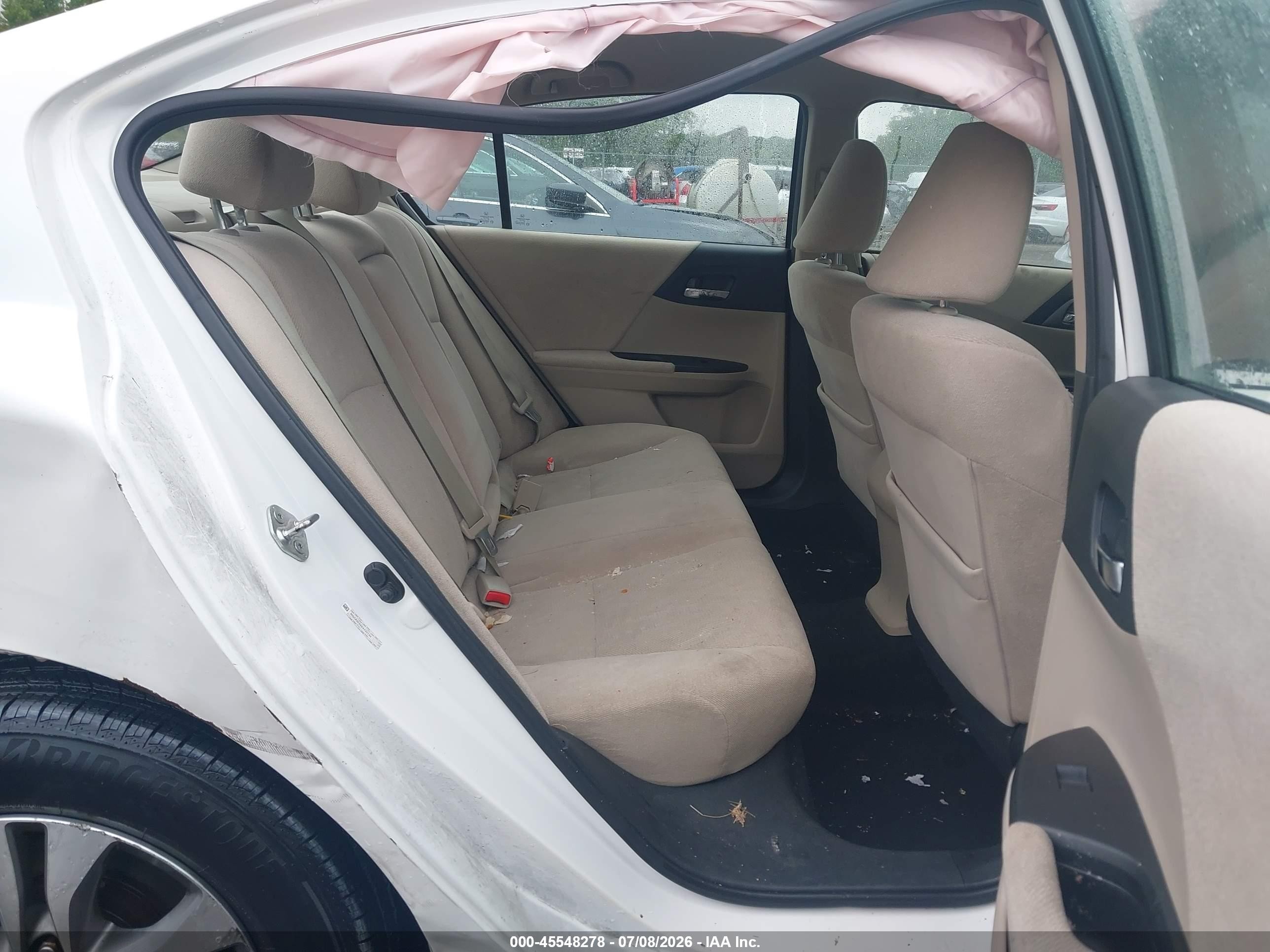 2013 Honda Accord Lx White vin: 1HGCR2F34DA230724