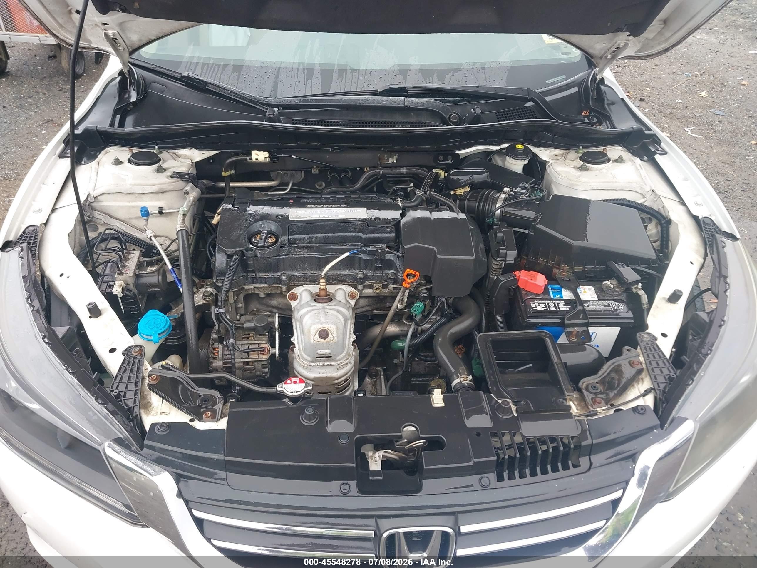 2013 Honda Accord Lx White vin: 1HGCR2F34DA230724