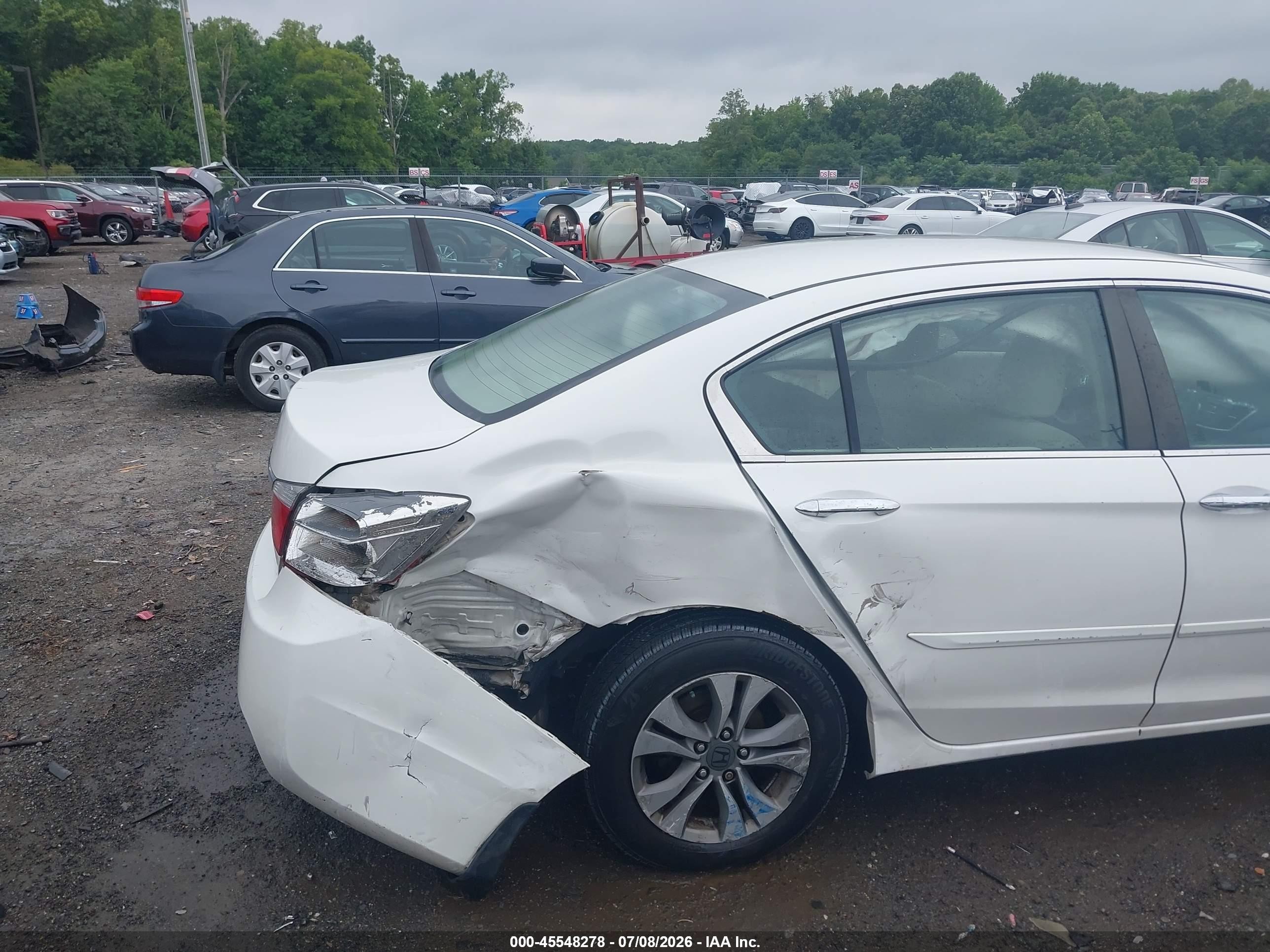 2013 Honda Accord Lx White vin: 1HGCR2F34DA230724