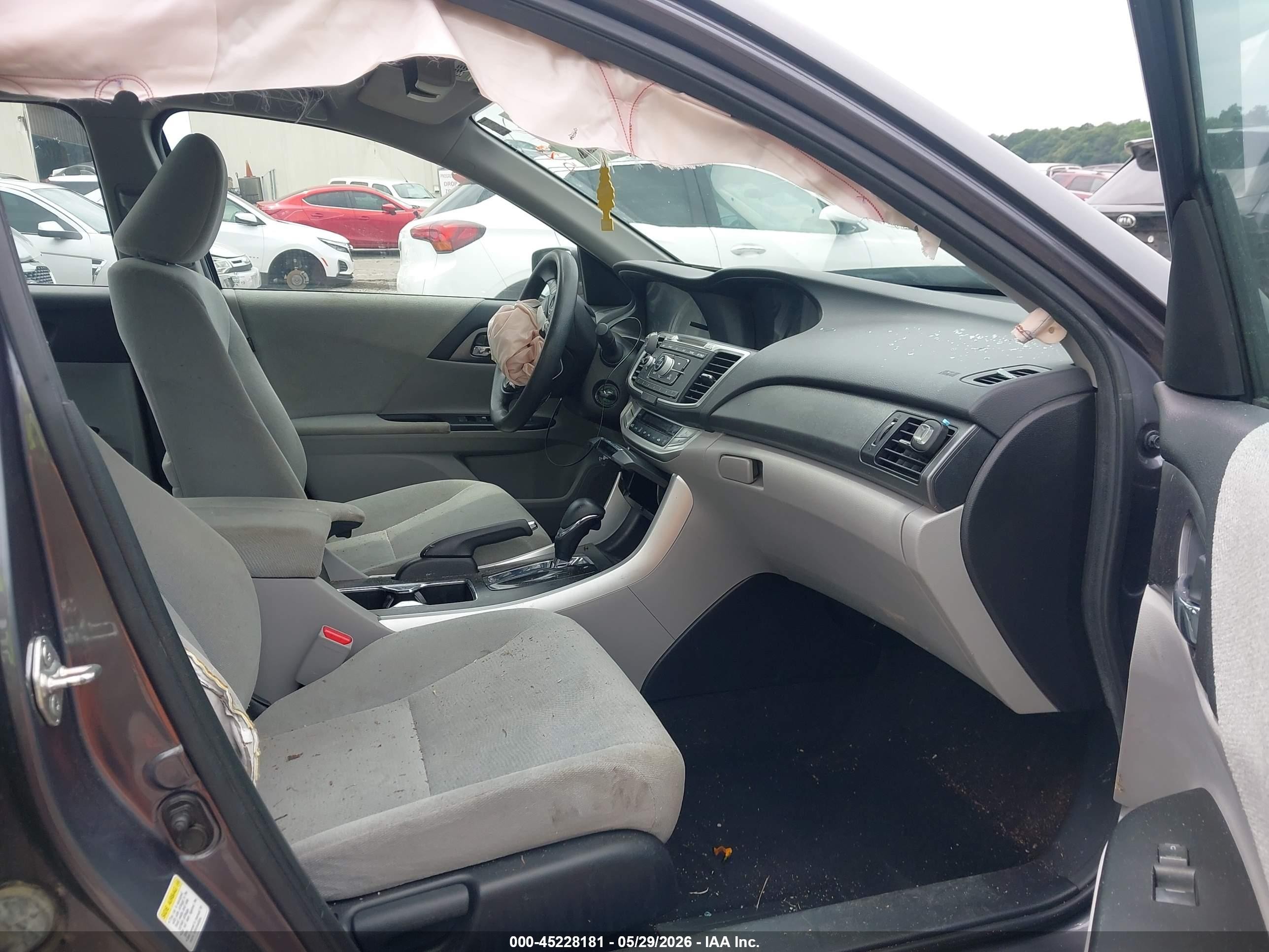2013 Honda Accord Lx Gray vin: 1HGCR2F34DA233087