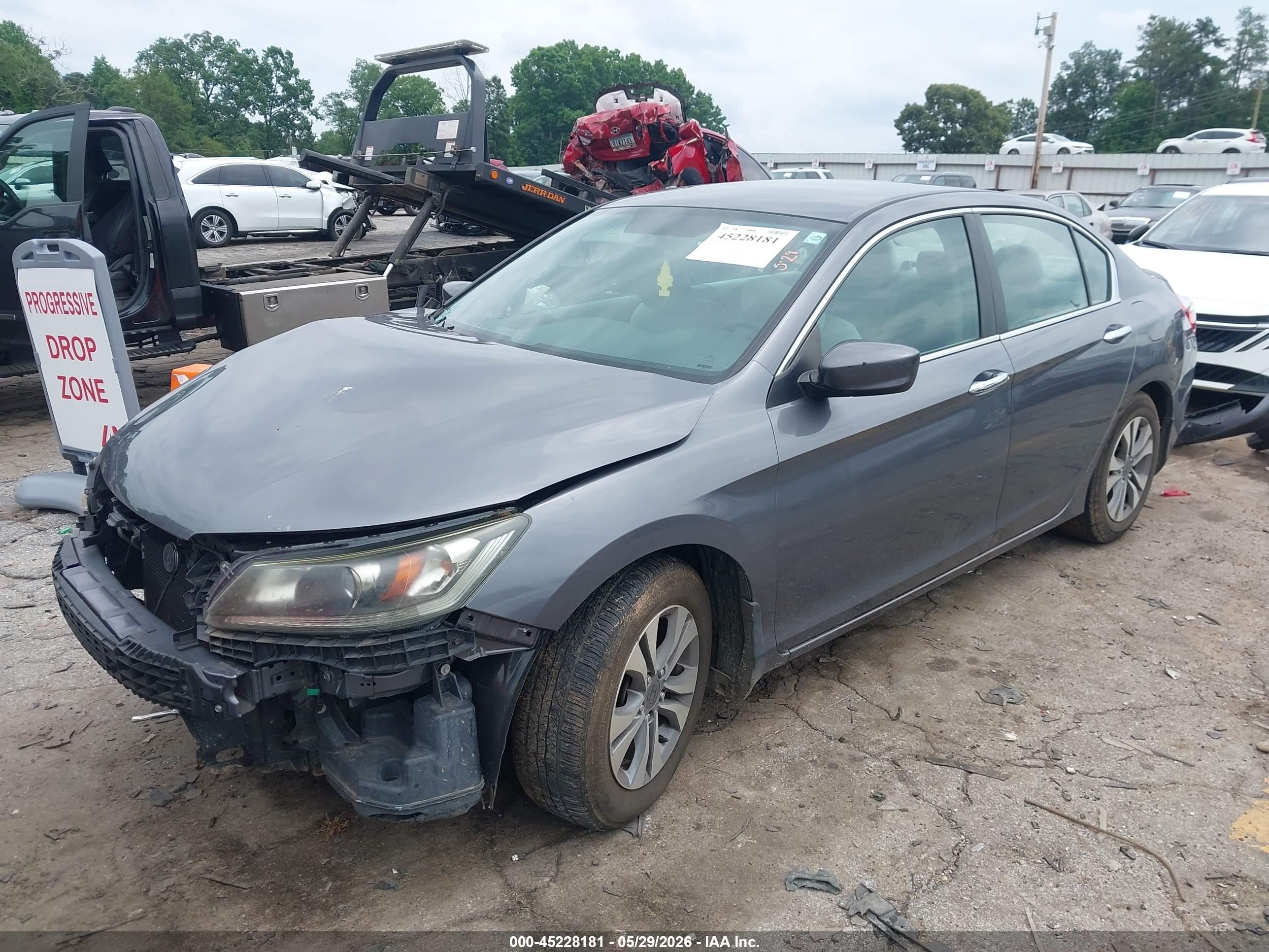 2013 Honda Accord Lx Gray vin: 1HGCR2F34DA233087