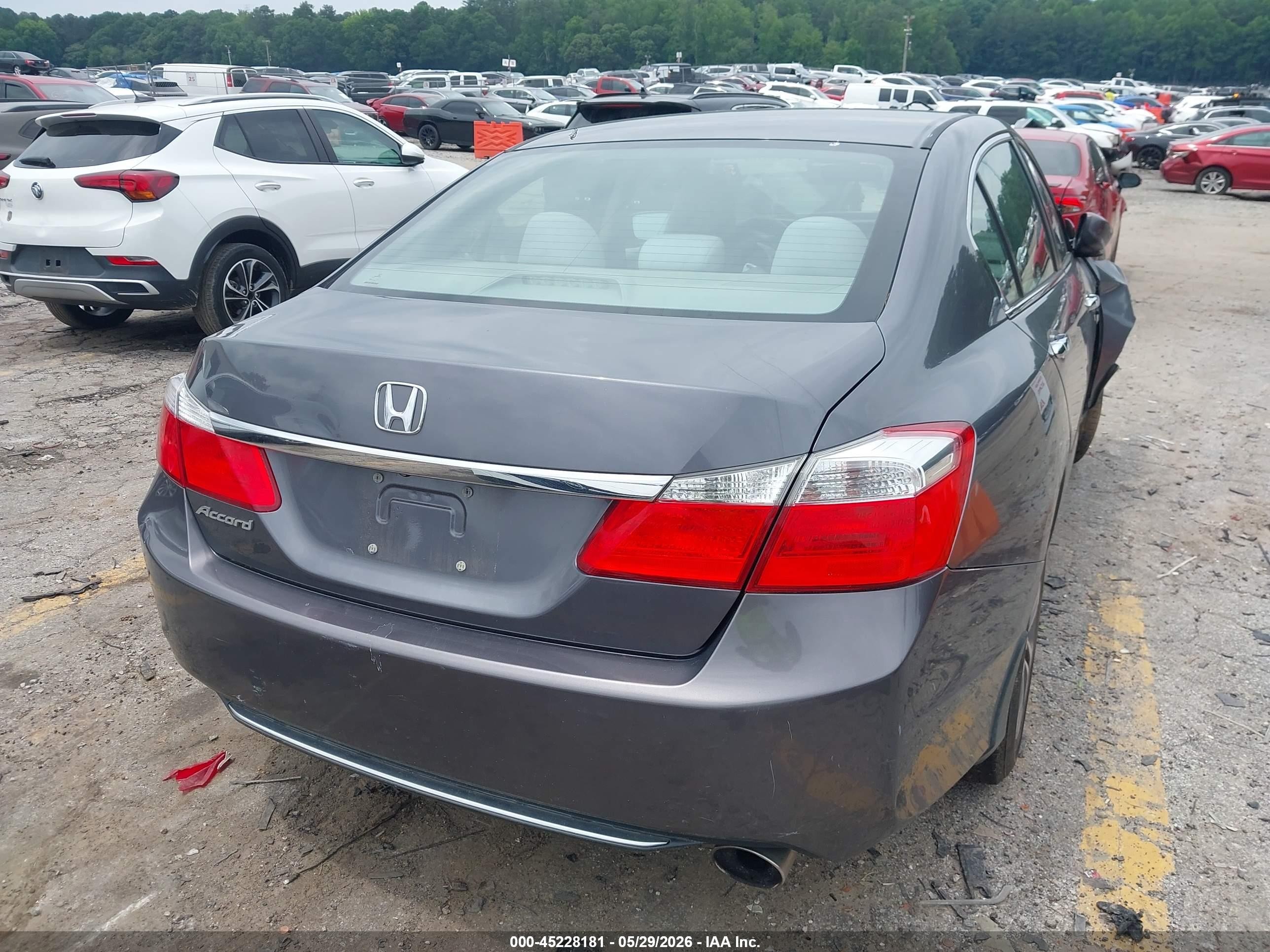 2013 Honda Accord Lx Gray vin: 1HGCR2F34DA233087
