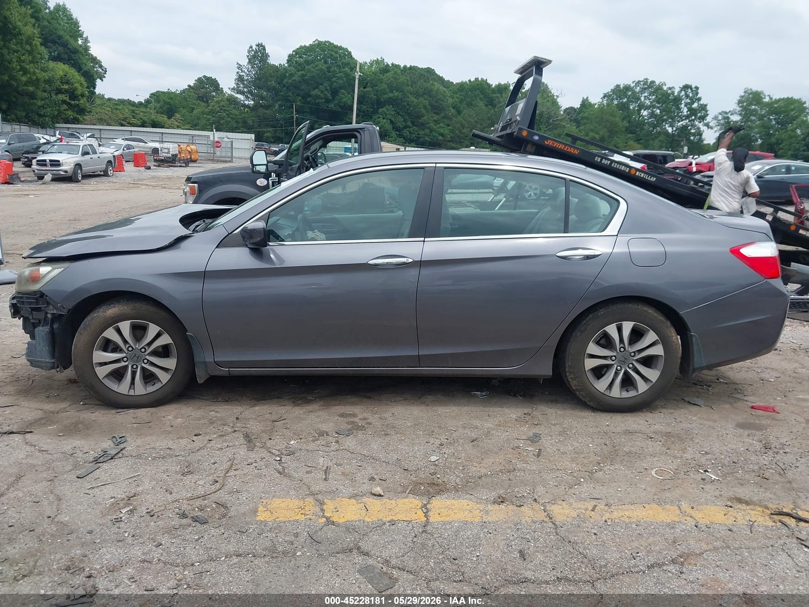 2013 Honda Accord Lx Gray vin: 1HGCR2F34DA233087