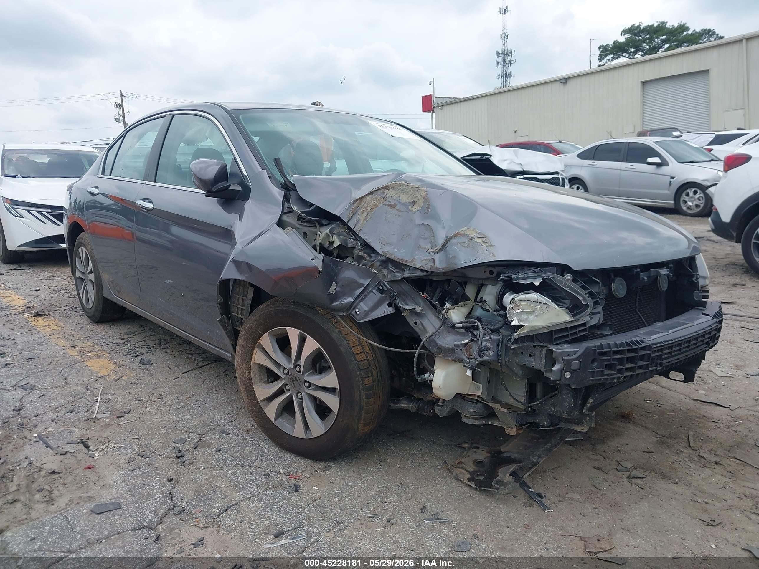 2013 Honda Accord Lx Gray vin: 1HGCR2F34DA233087