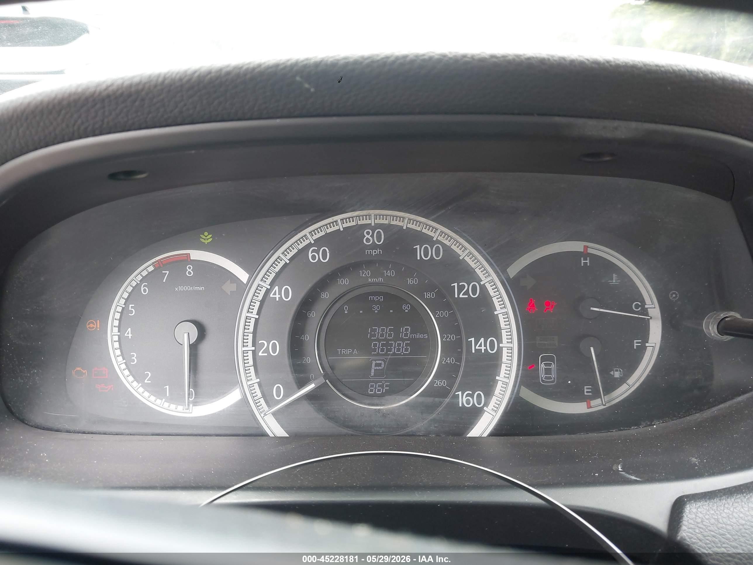 2013 Honda Accord Lx Gray vin: 1HGCR2F34DA233087