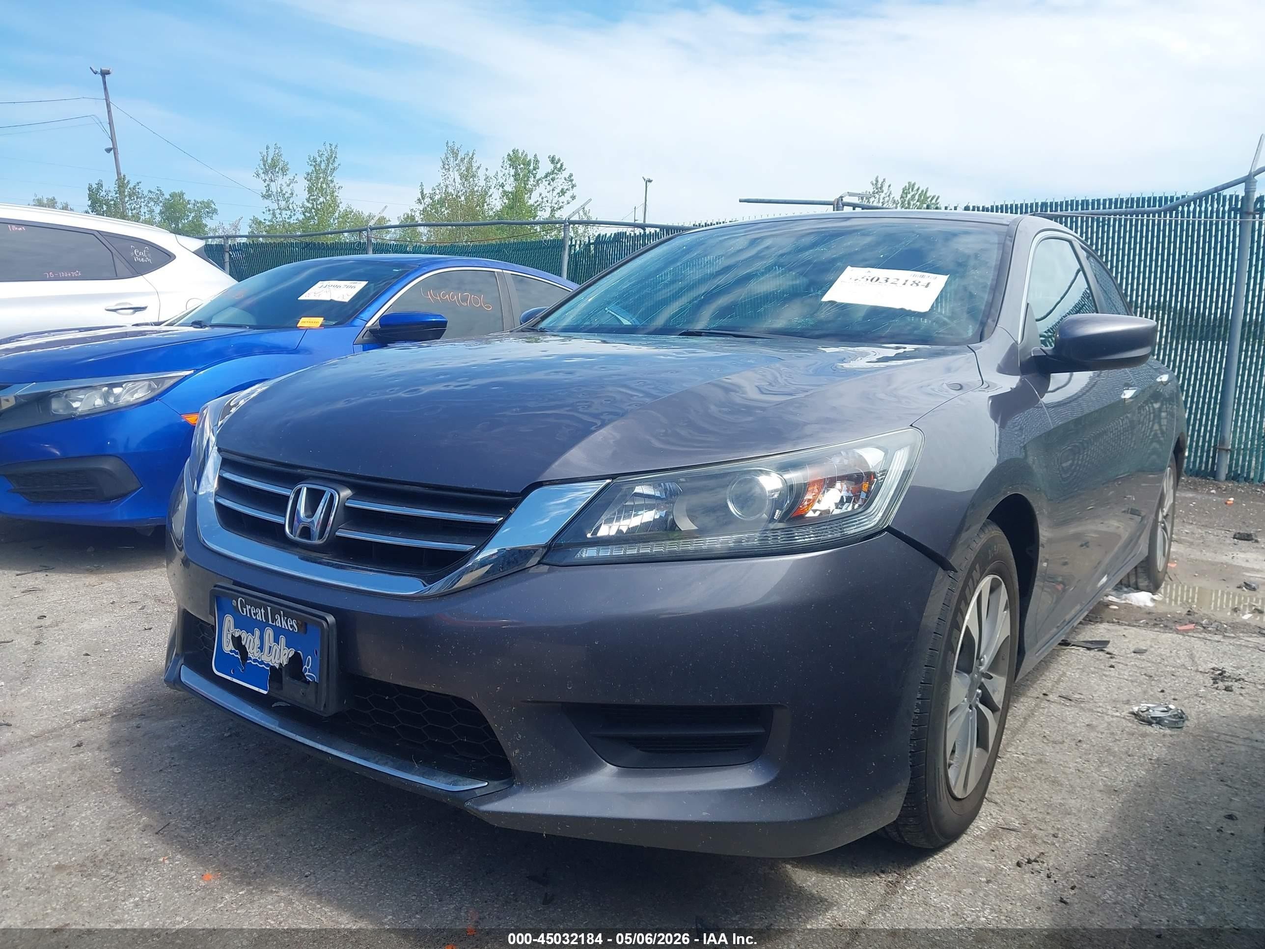 2013 Honda Accord Lx Gray vin: 1HGCR2F34DA281916