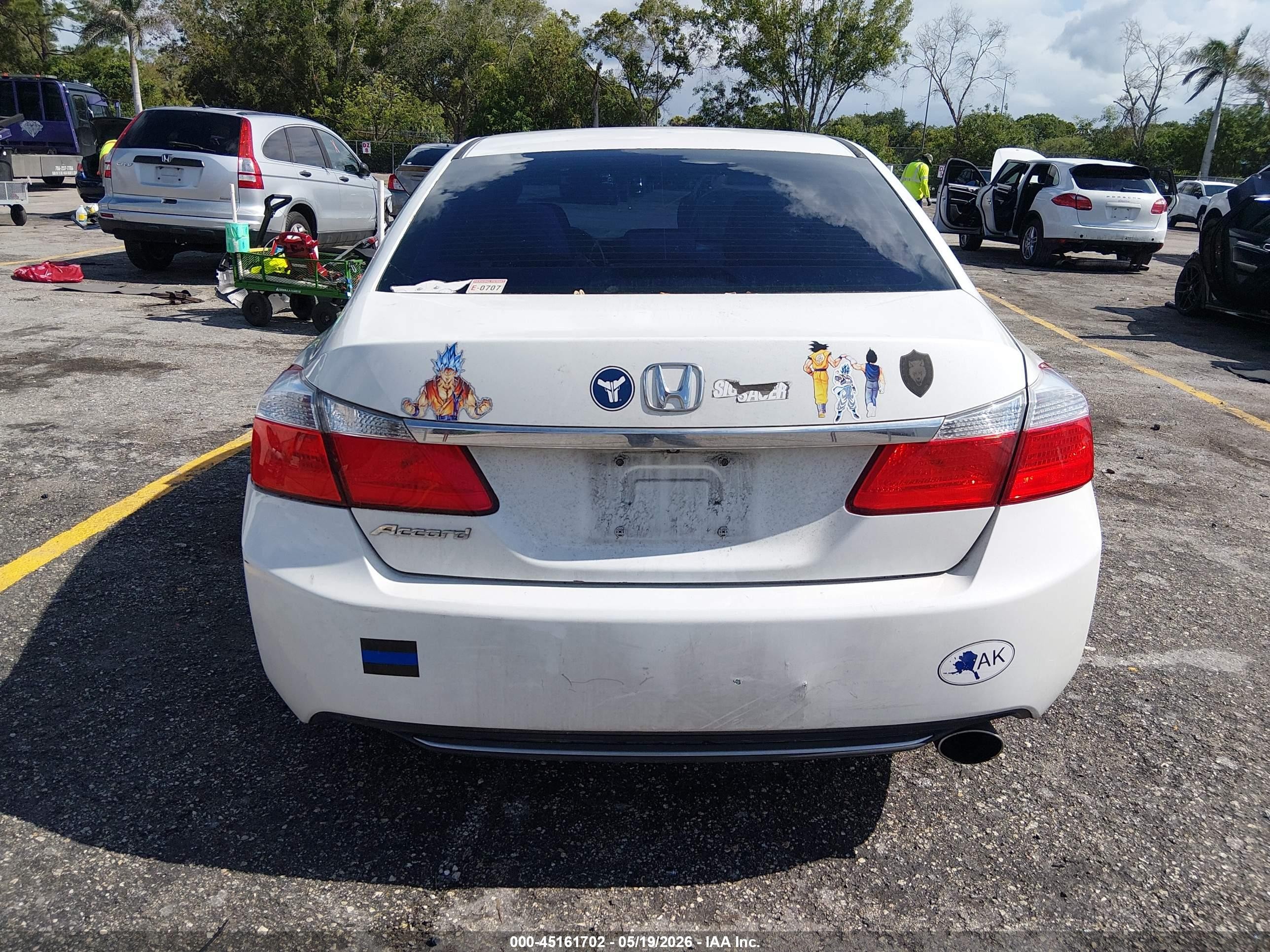 2014 Honda Accord Lx White vin: 1HGCR2F34EA004975