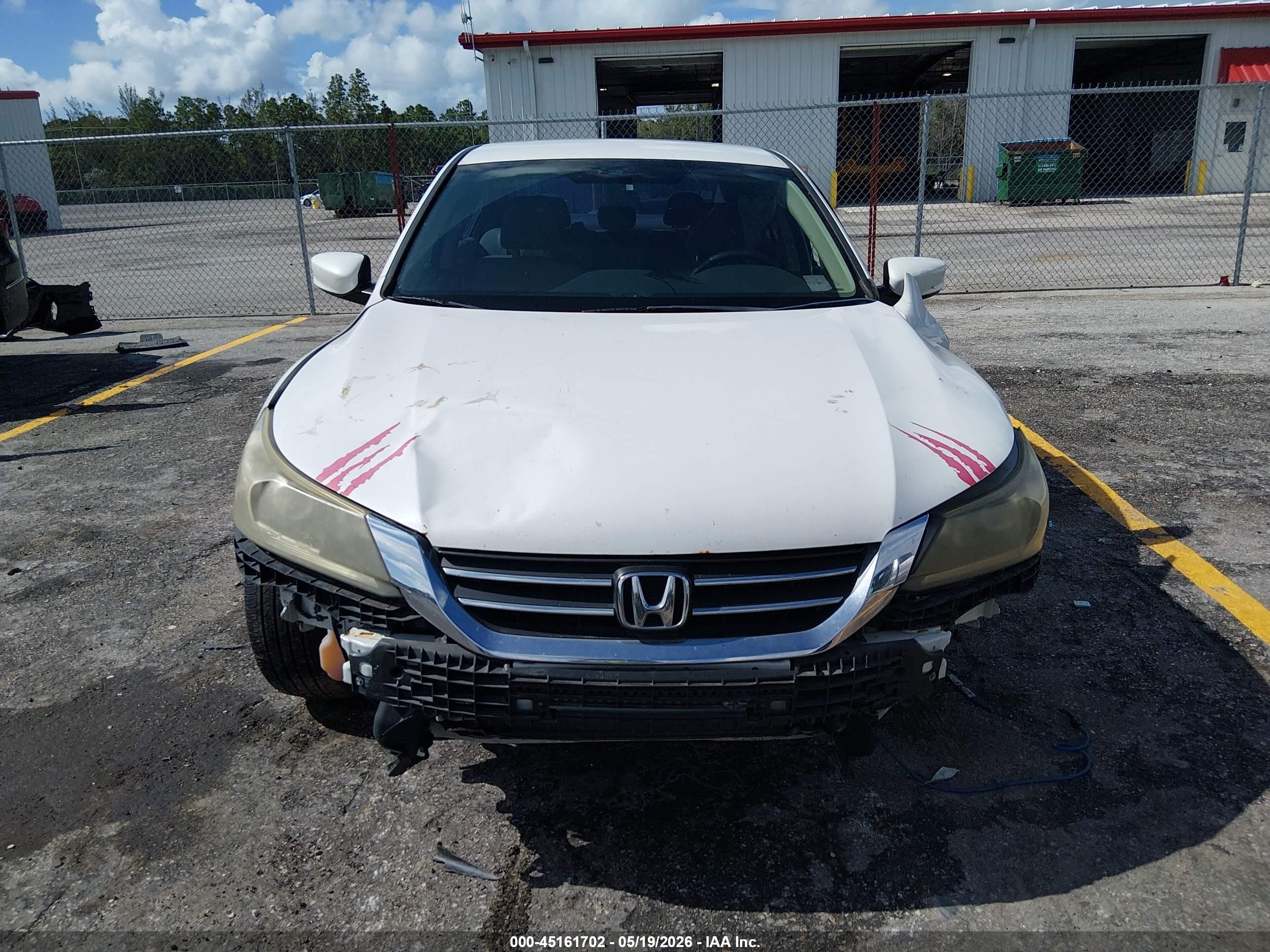 2014 Honda Accord Lx White vin: 1HGCR2F34EA004975