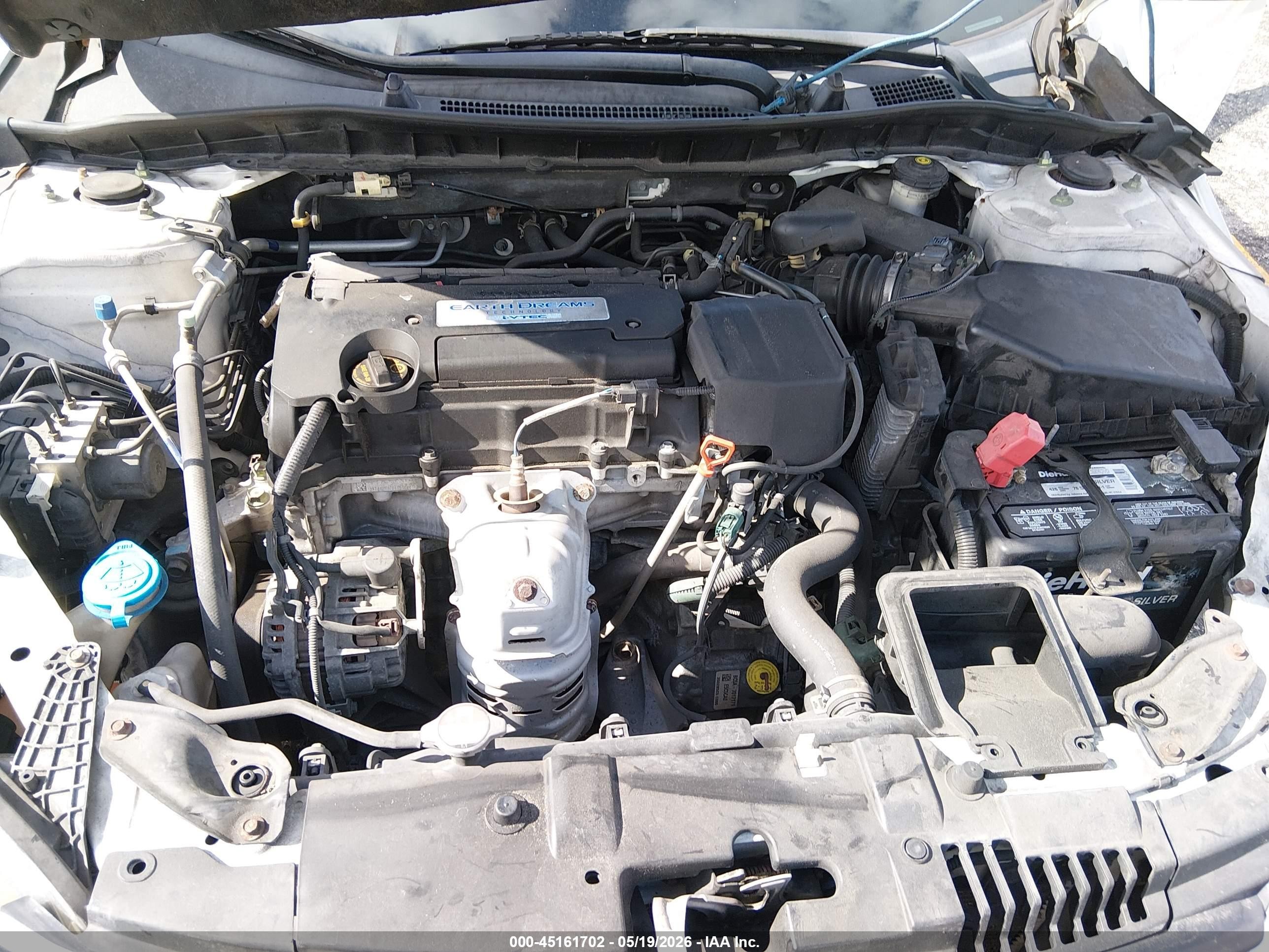 2014 Honda Accord Lx White vin: 1HGCR2F34EA004975