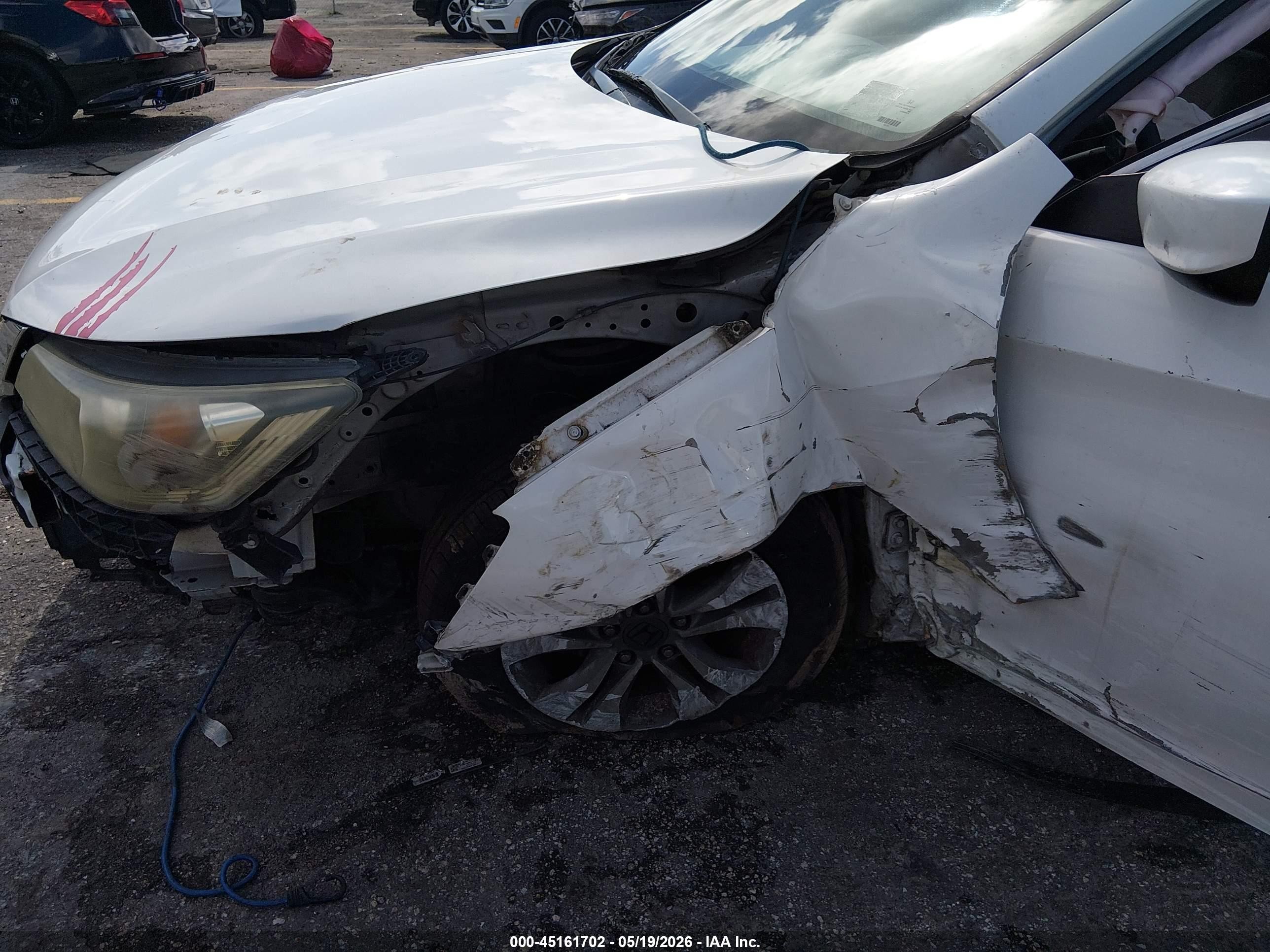 2014 Honda Accord Lx White vin: 1HGCR2F34EA004975