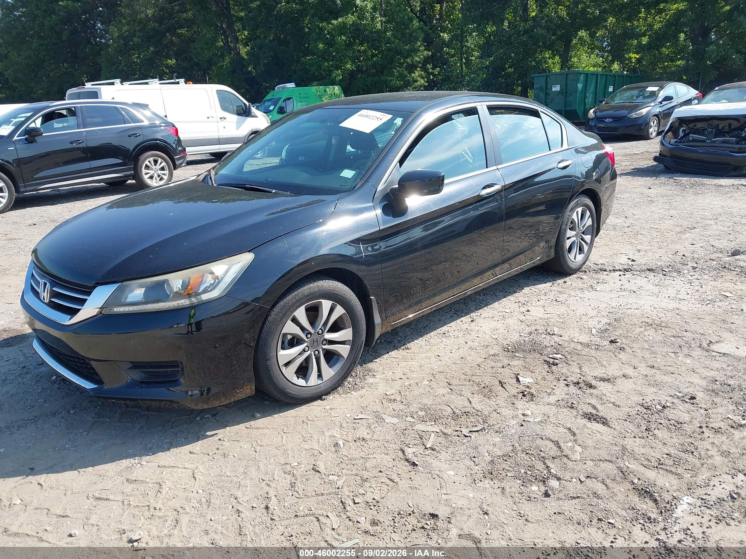 2014 Honda Accord Lx Black vin: 1HGCR2F34EA017208