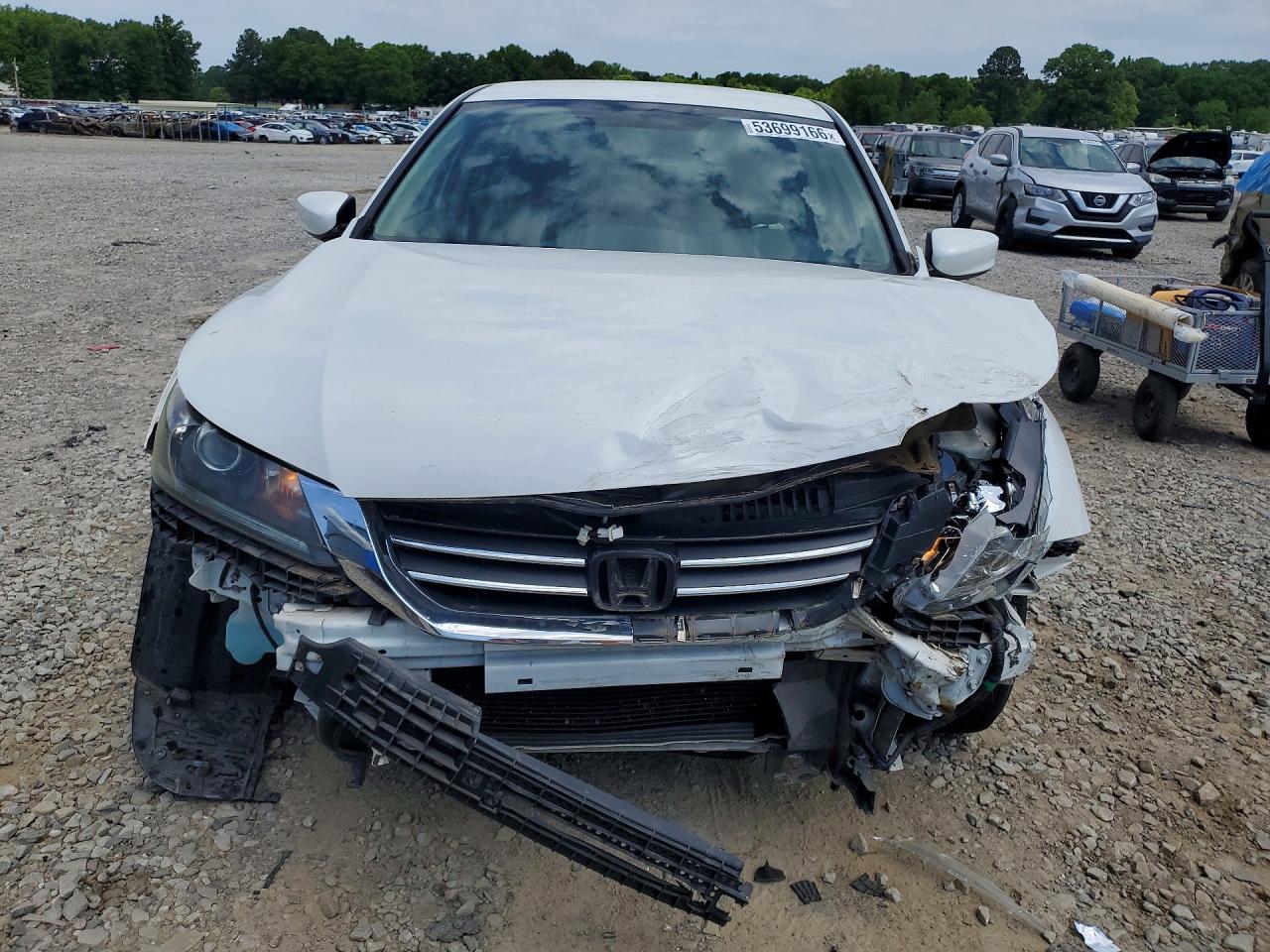 2014 Honda Accord Lx White vin: 1HGCR2F34EA044490