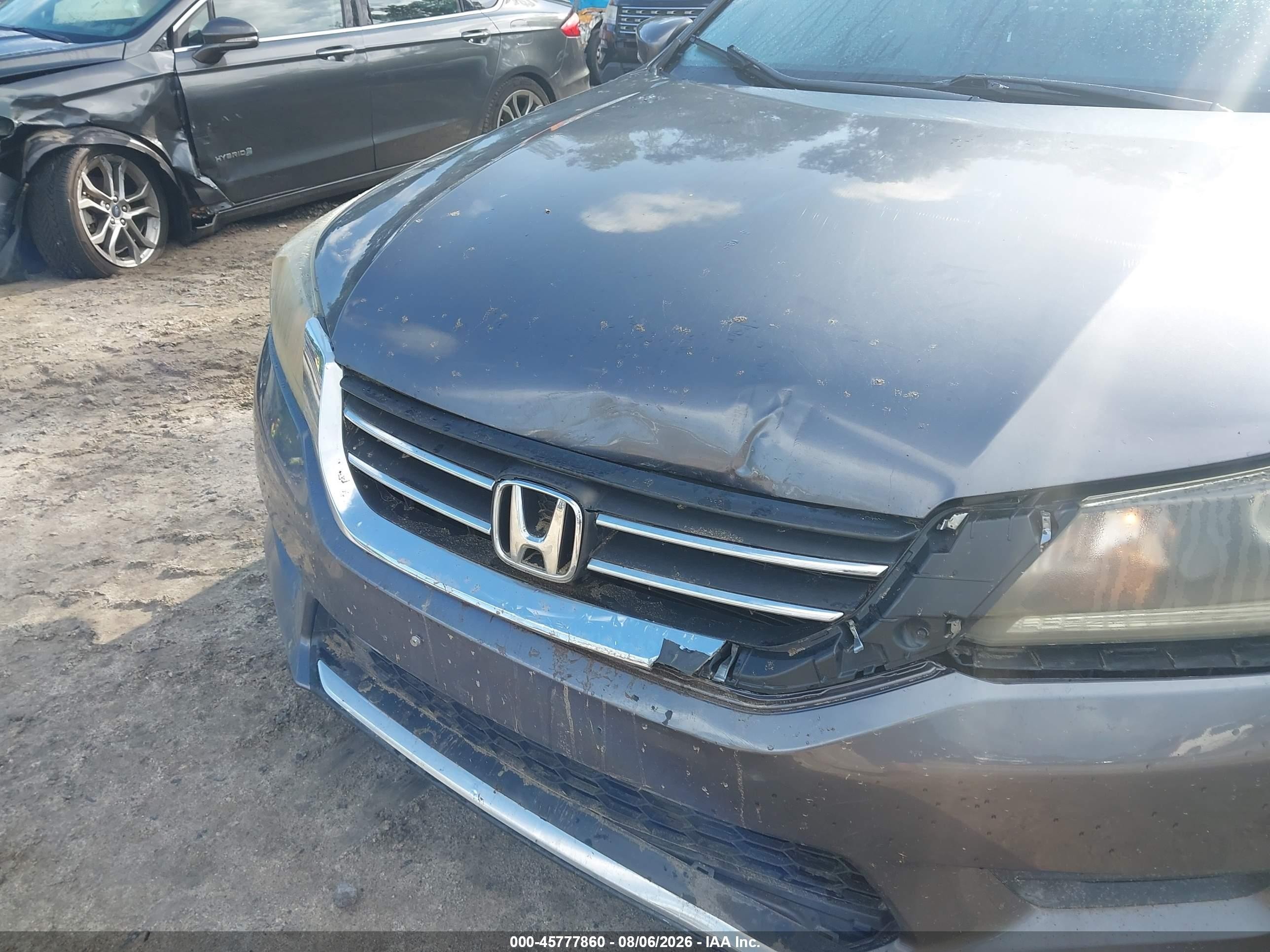 2014 Honda Accord Lx Gray vin: 1HGCR2F34EA049916