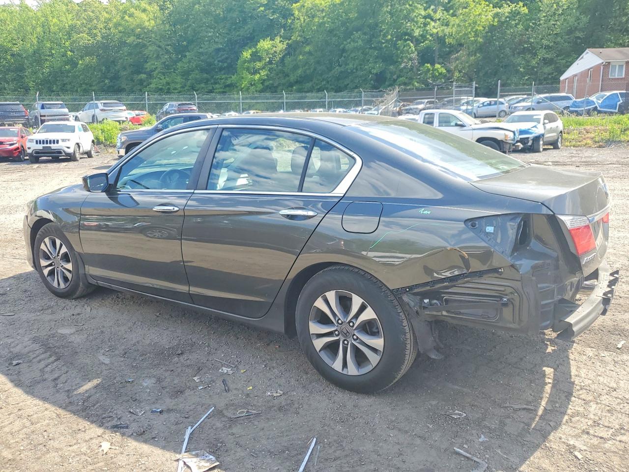 2014 Honda Accord Lx Gray vin: 1HGCR2F34EA067977
