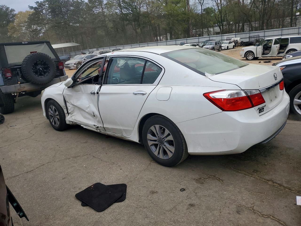 2014 Honda Accord Lx White vin: 1HGCR2F34EA077487