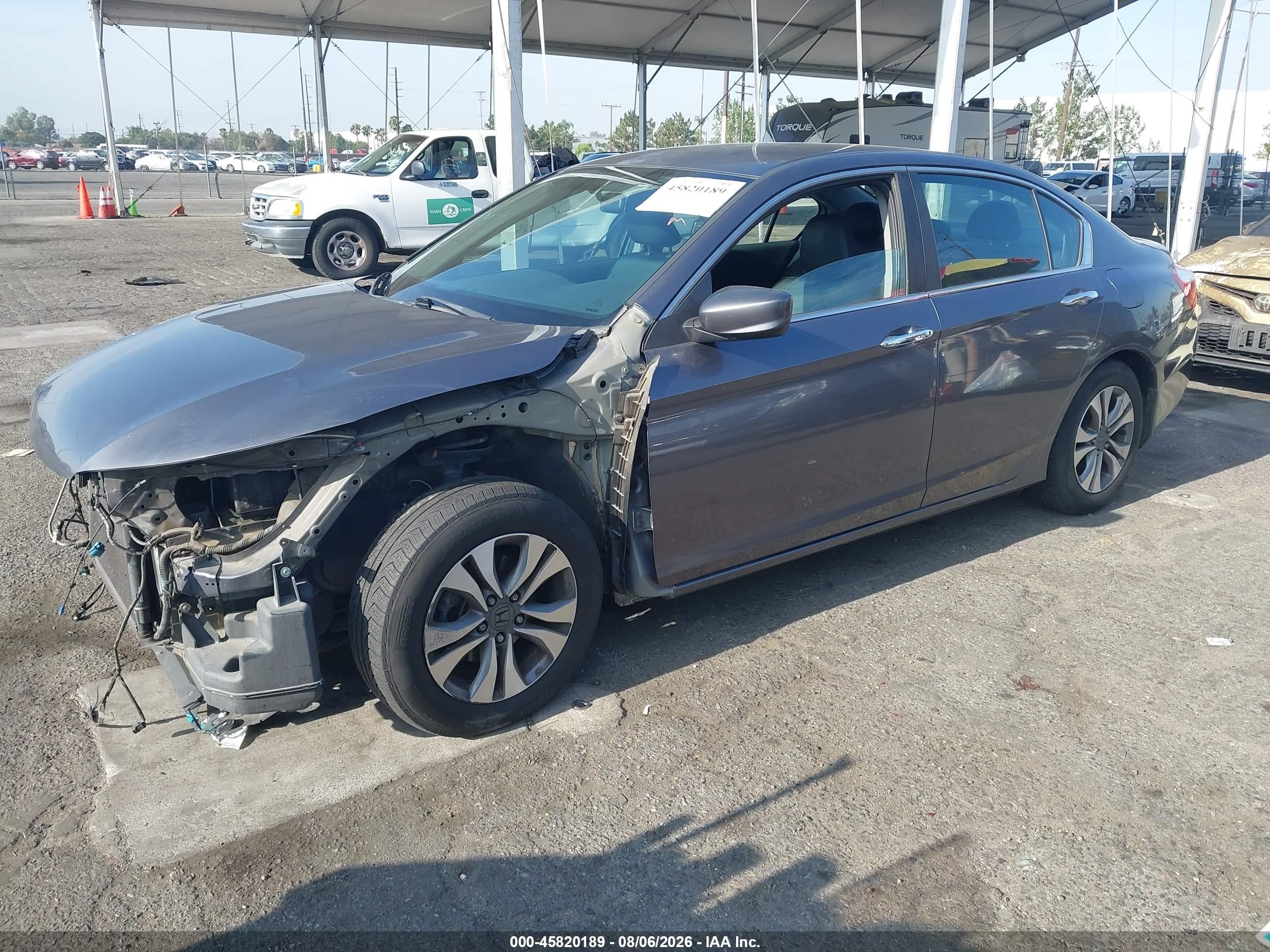 2014 Honda Accord Lx Gray vin: 1HGCR2F34EA110861
