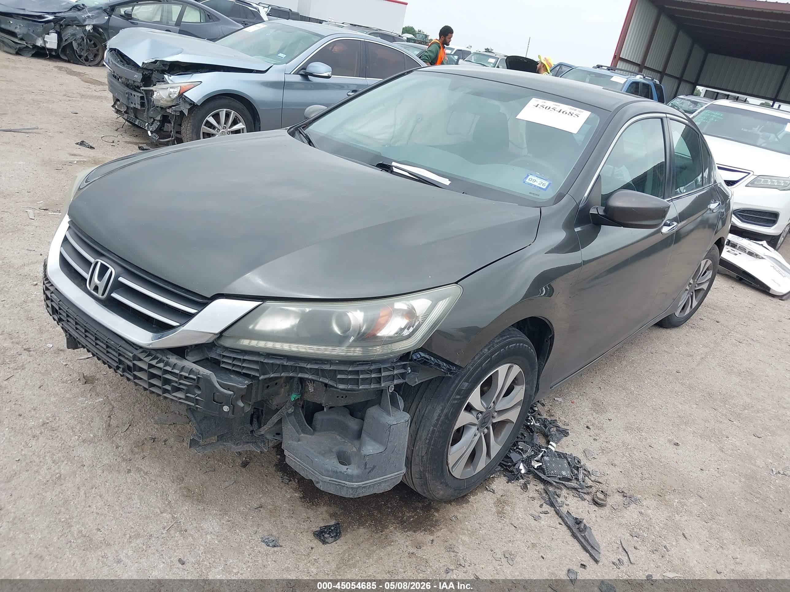 2014 Honda Accord Lx Gray vin: 1HGCR2F34EA127191