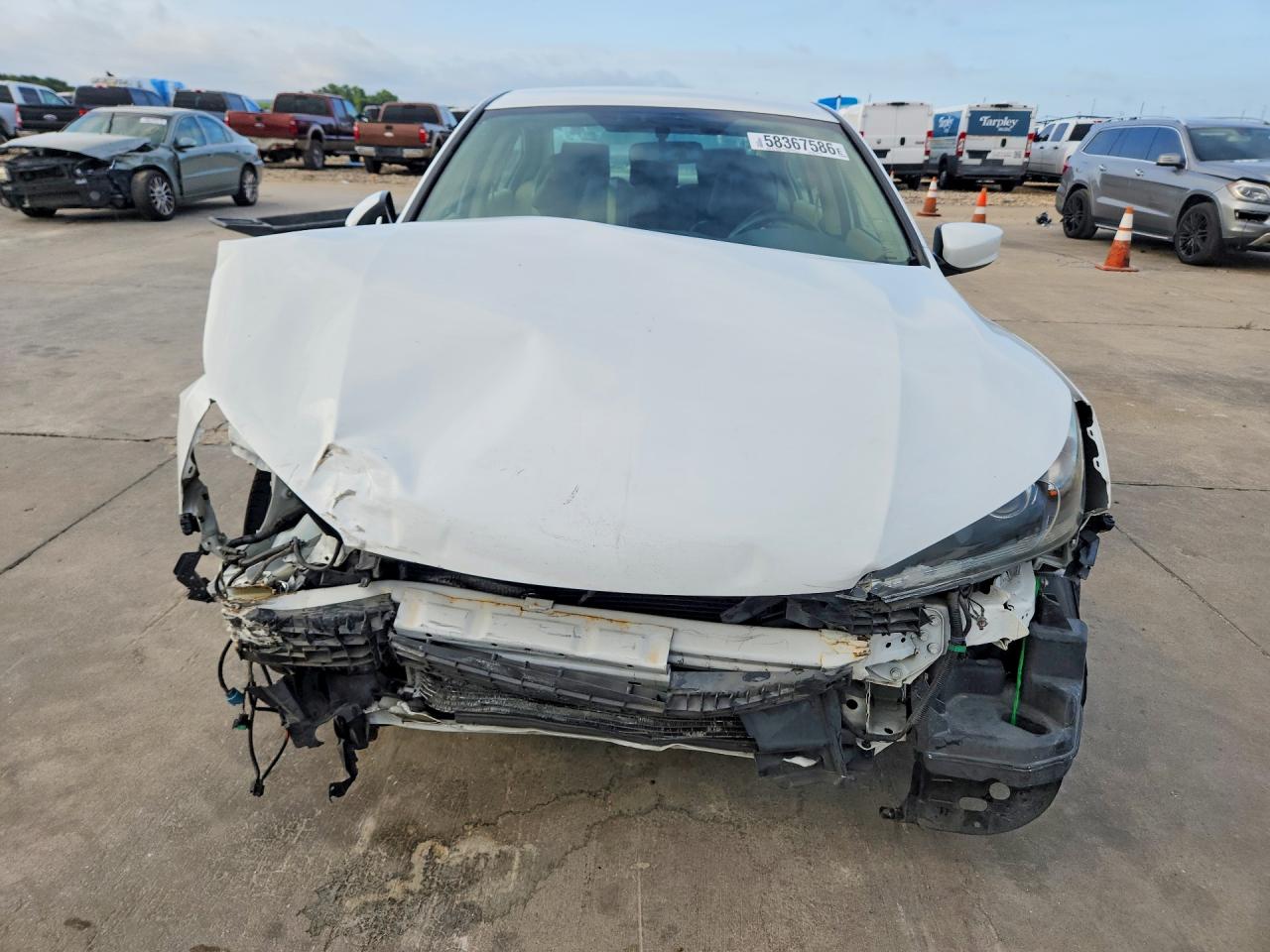 2014 Honda Accord Lx White vin: 1HGCR2F34EA204562