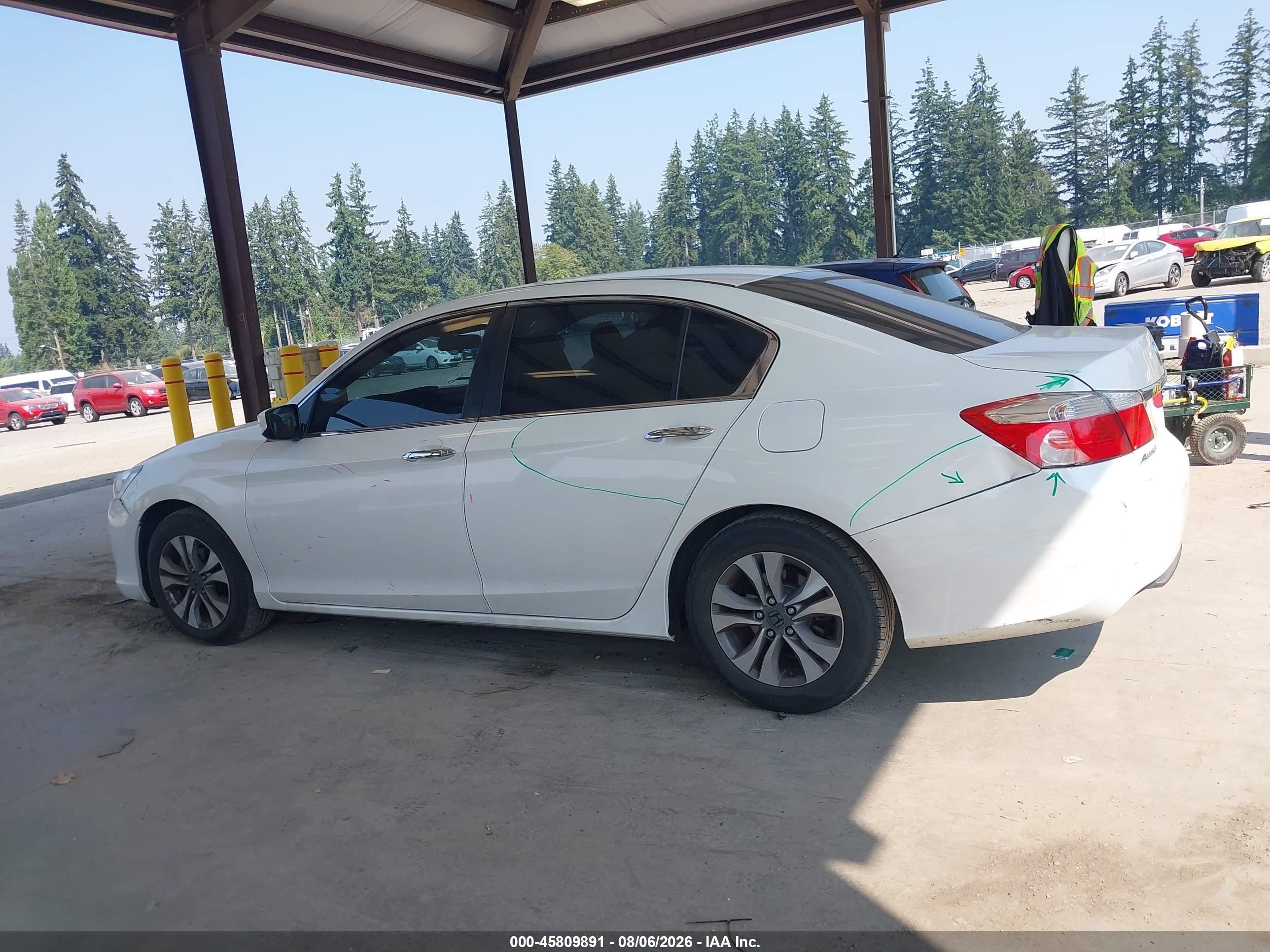 2014 Honda Accord Lx White vin: 1HGCR2F34EA244981