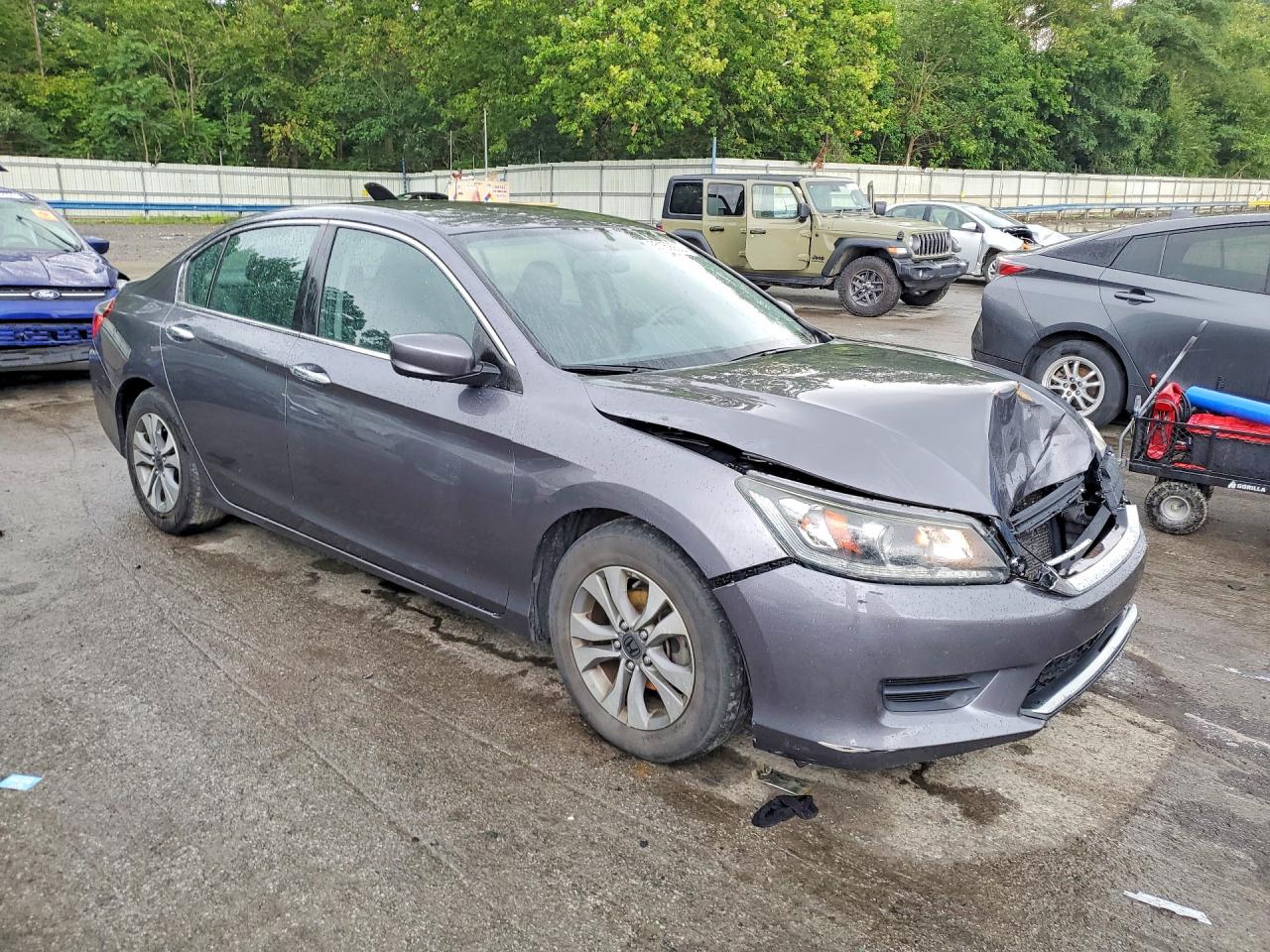 2014 Honda Accord Lx Gray vin: 1HGCR2F34EA257875