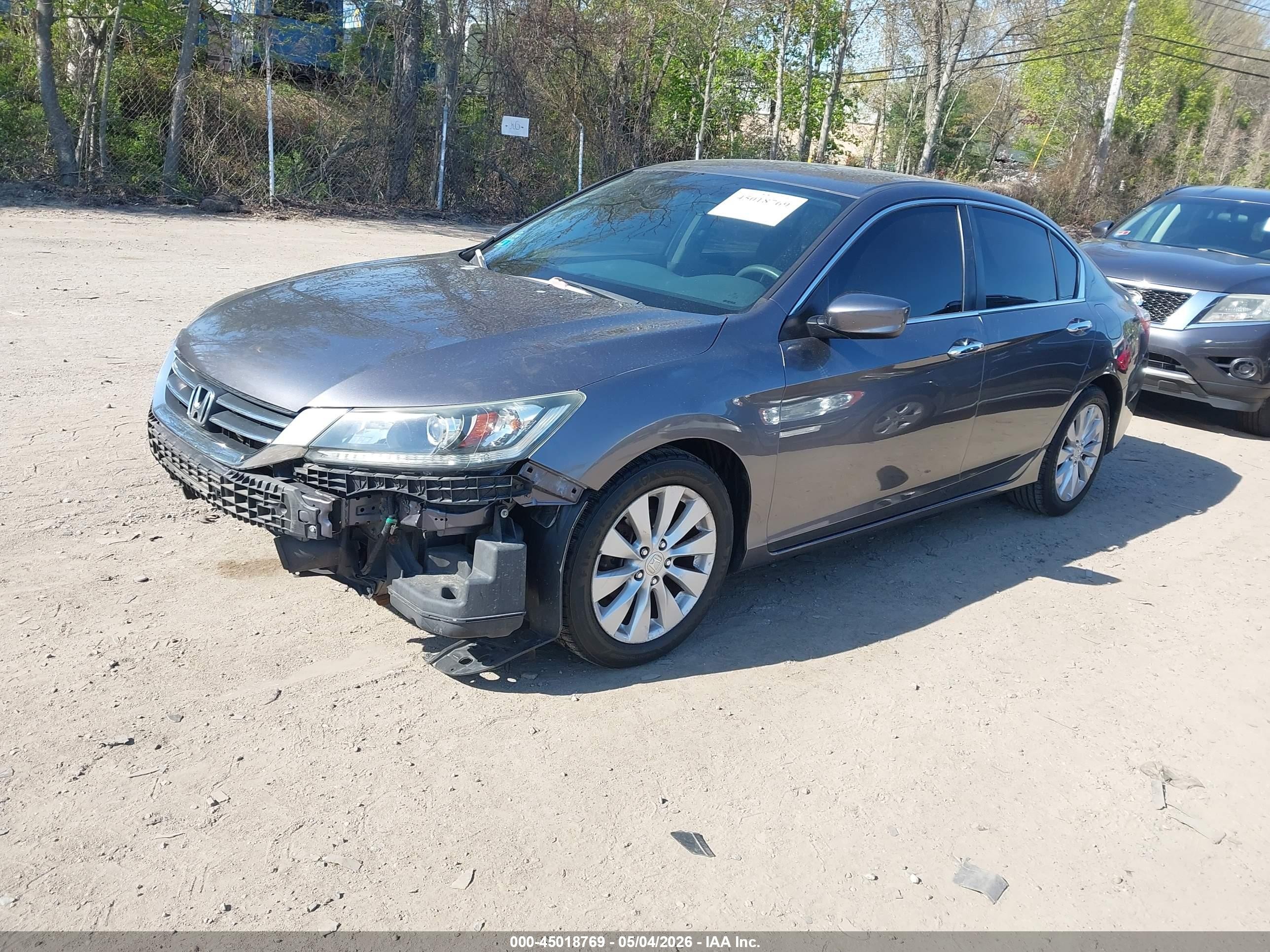 2014 Honda Accord Lx Gray vin: 1HGCR2F34EA273672