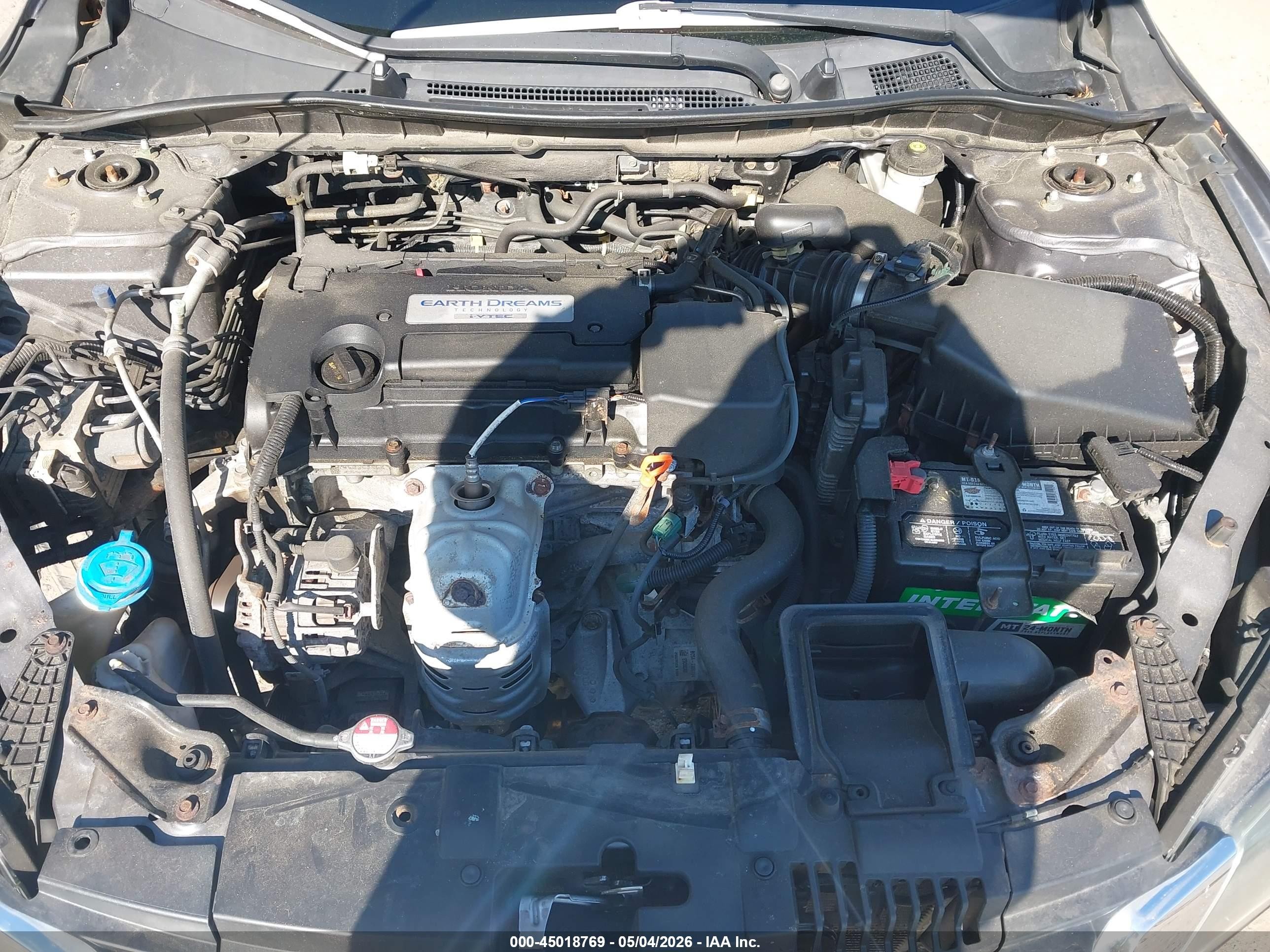 2014 Honda Accord Lx Gray vin: 1HGCR2F34EA273672