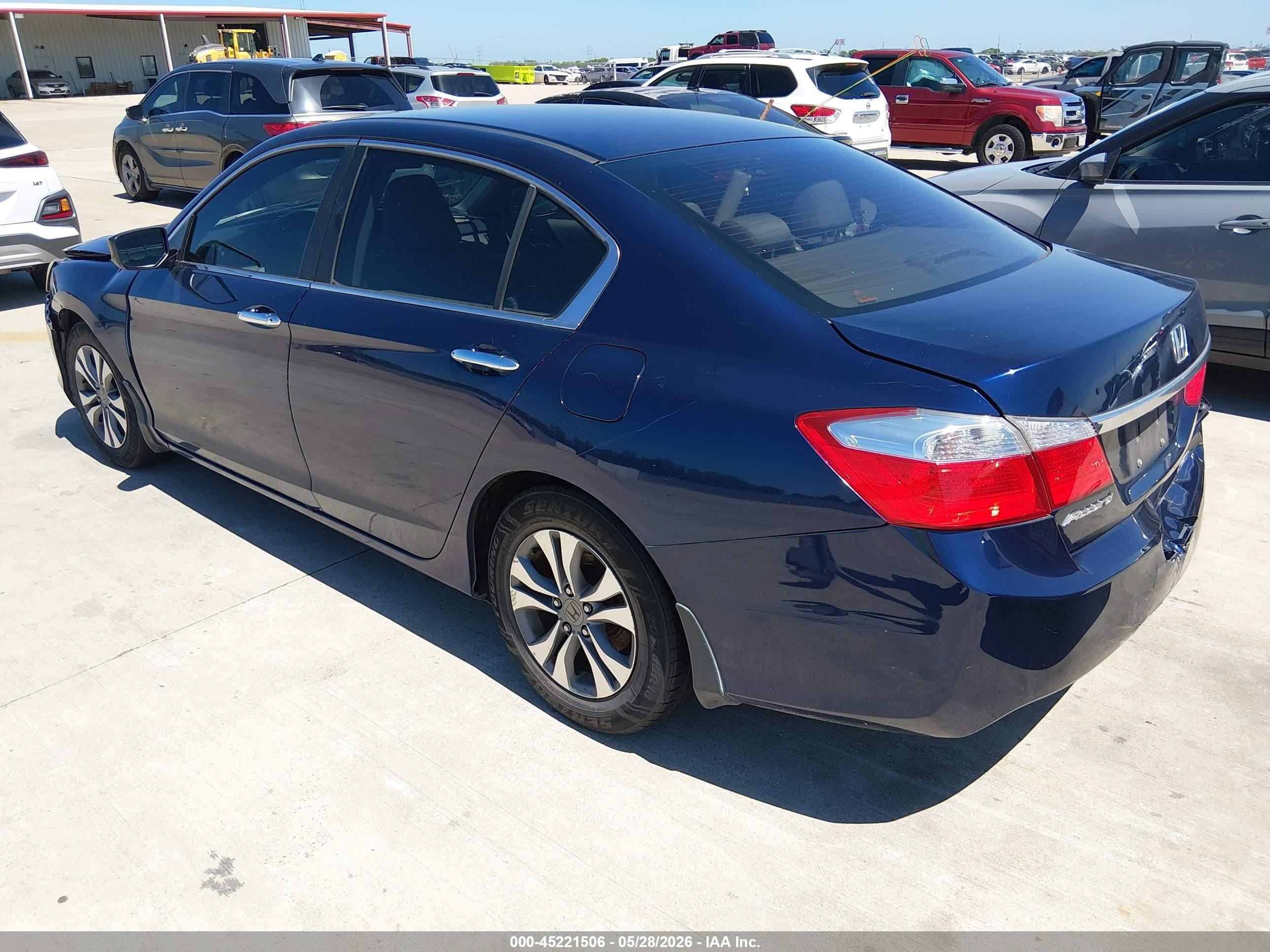 2014 Honda Accord Lx Blue vin: 1HGCR2F34EA283456