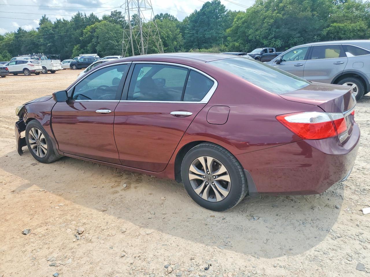 2014 Honda Accord Lx Burgundy vin: 1HGCR2F34EA291394