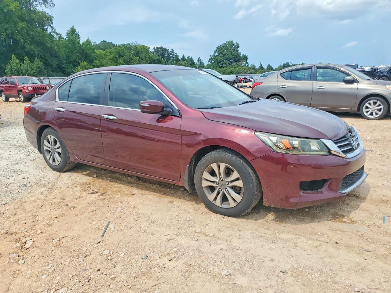 2014 Honda Accord Lx Burgundy vin: 1HGCR2F34EA291394