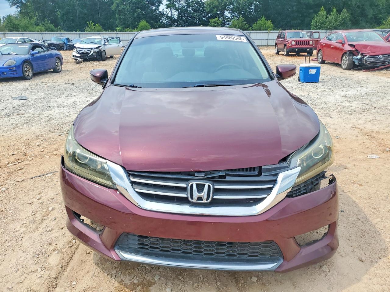 2014 Honda Accord Lx Burgundy vin: 1HGCR2F34EA291394