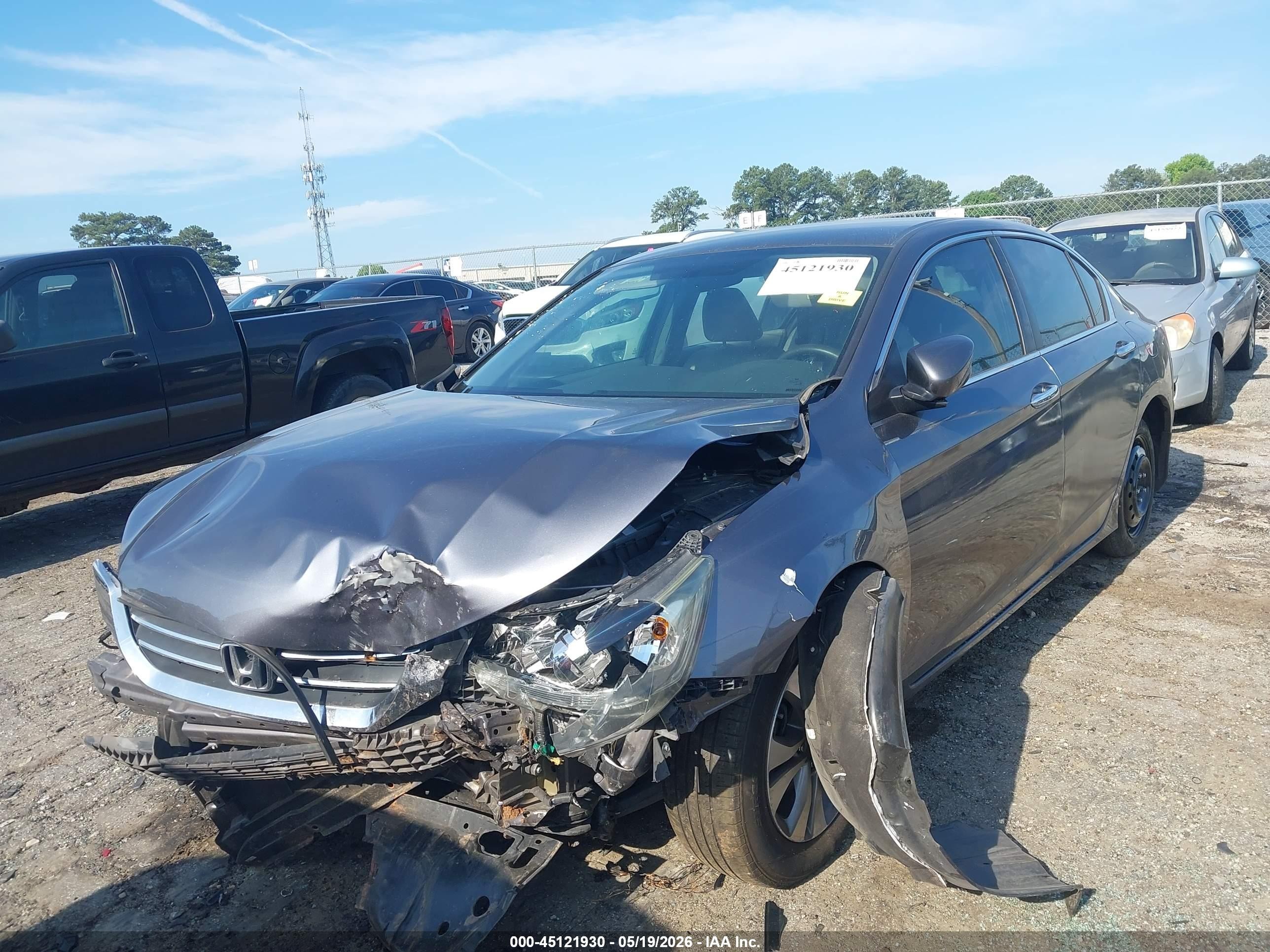 2014 Honda Accord Lx Gray vin: 1HGCR2F34EA294909