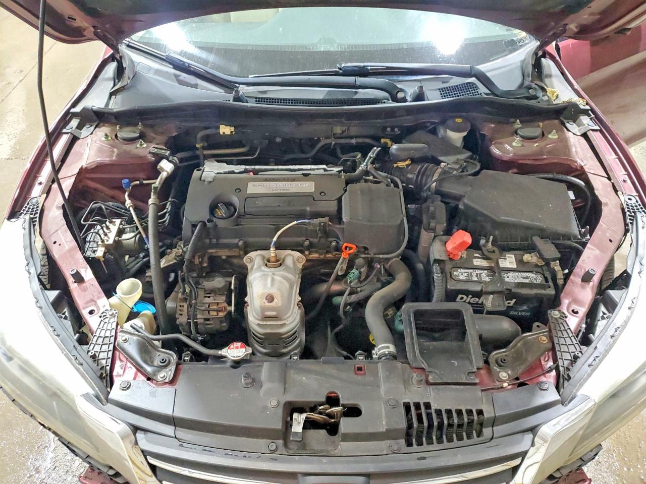 2015 Honda Accord Lx Maroon vin: 1HGCR2F34FA001883