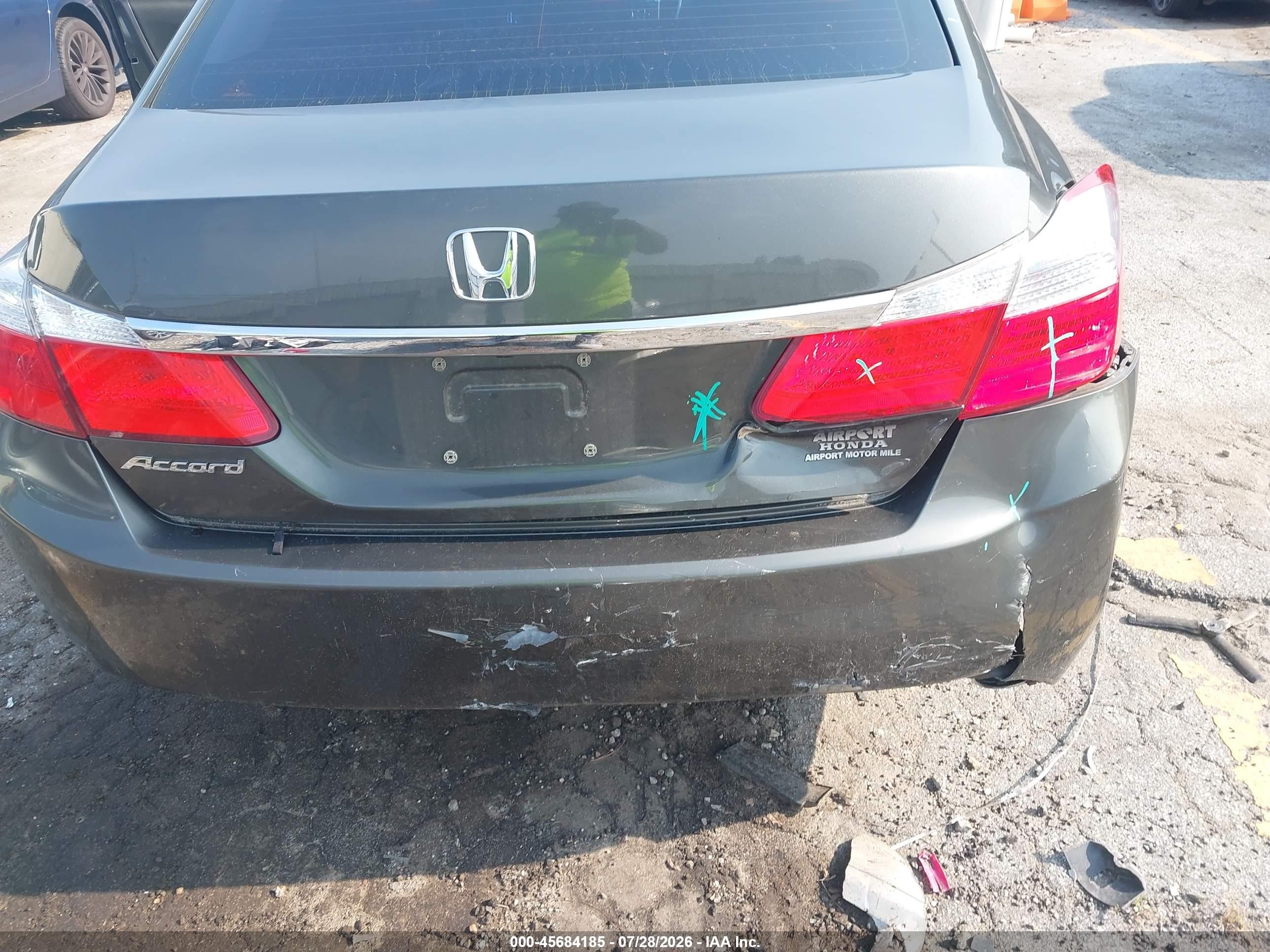 2015 Honda Accord Lx Серый vin: 1HGCR2F34FA024077