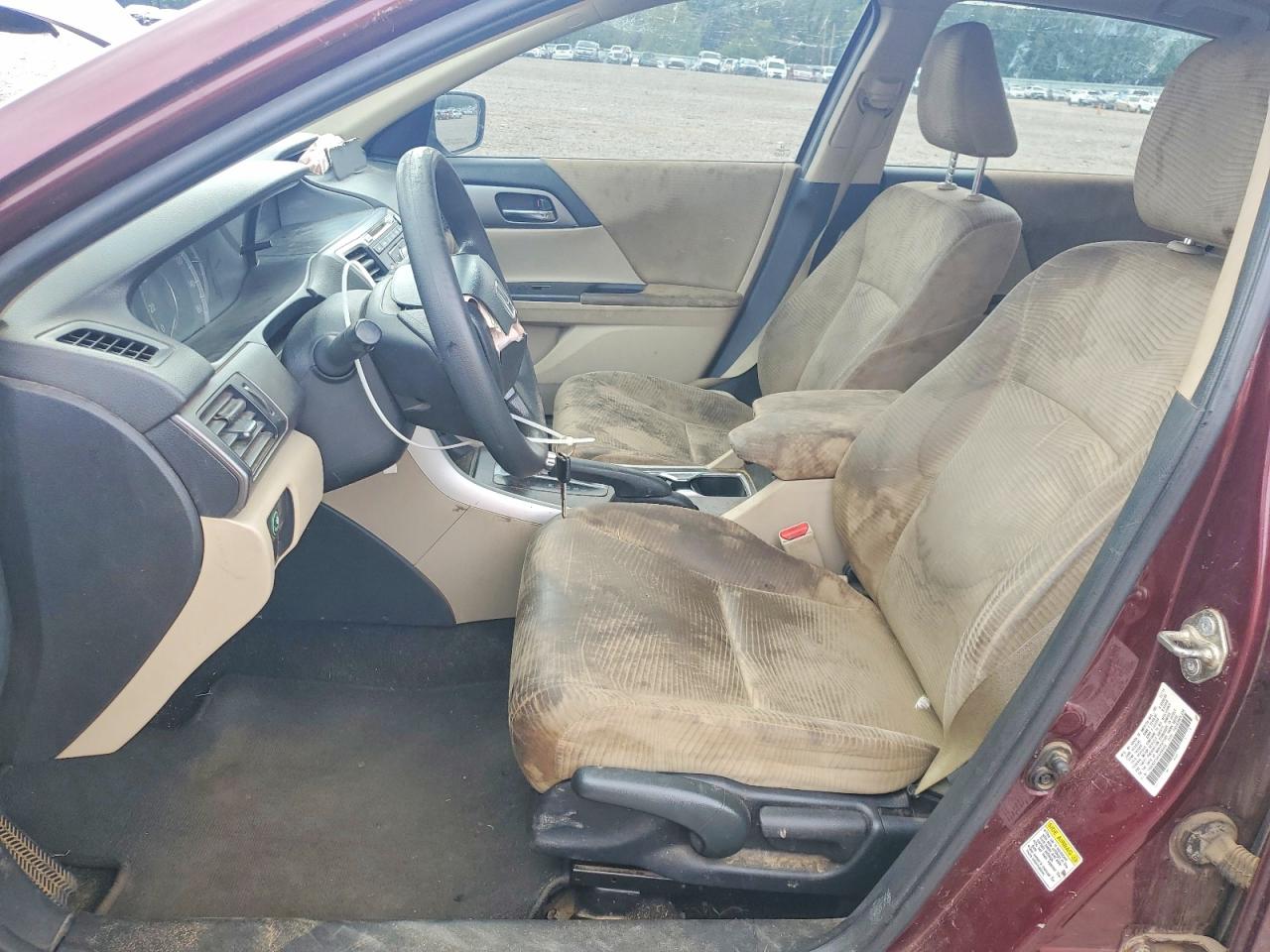 2015 Honda Accord Lx Burgundy vin: 1HGCR2F34FA058648