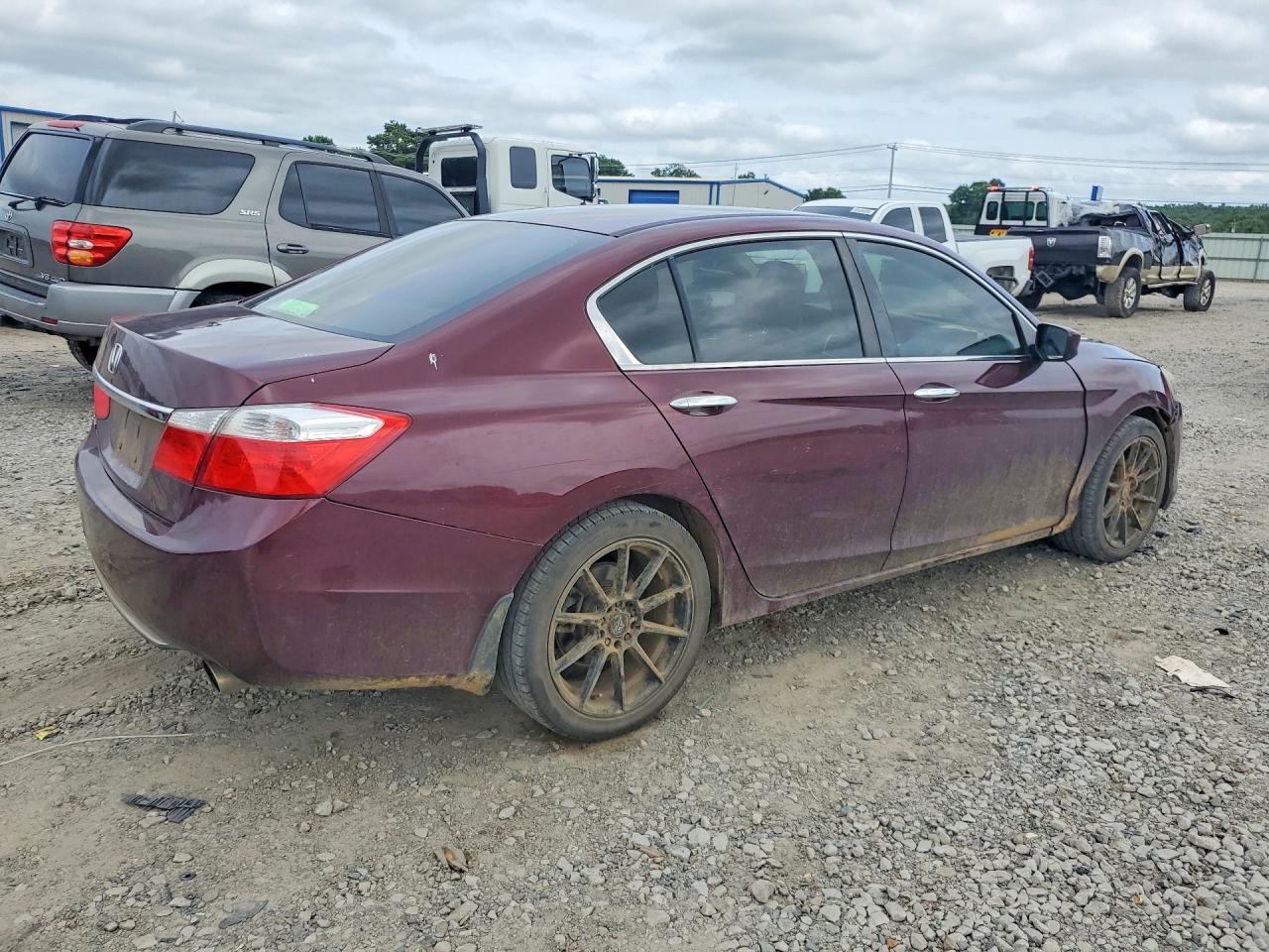 2015 Honda Accord Lx Burgundy vin: 1HGCR2F34FA058648