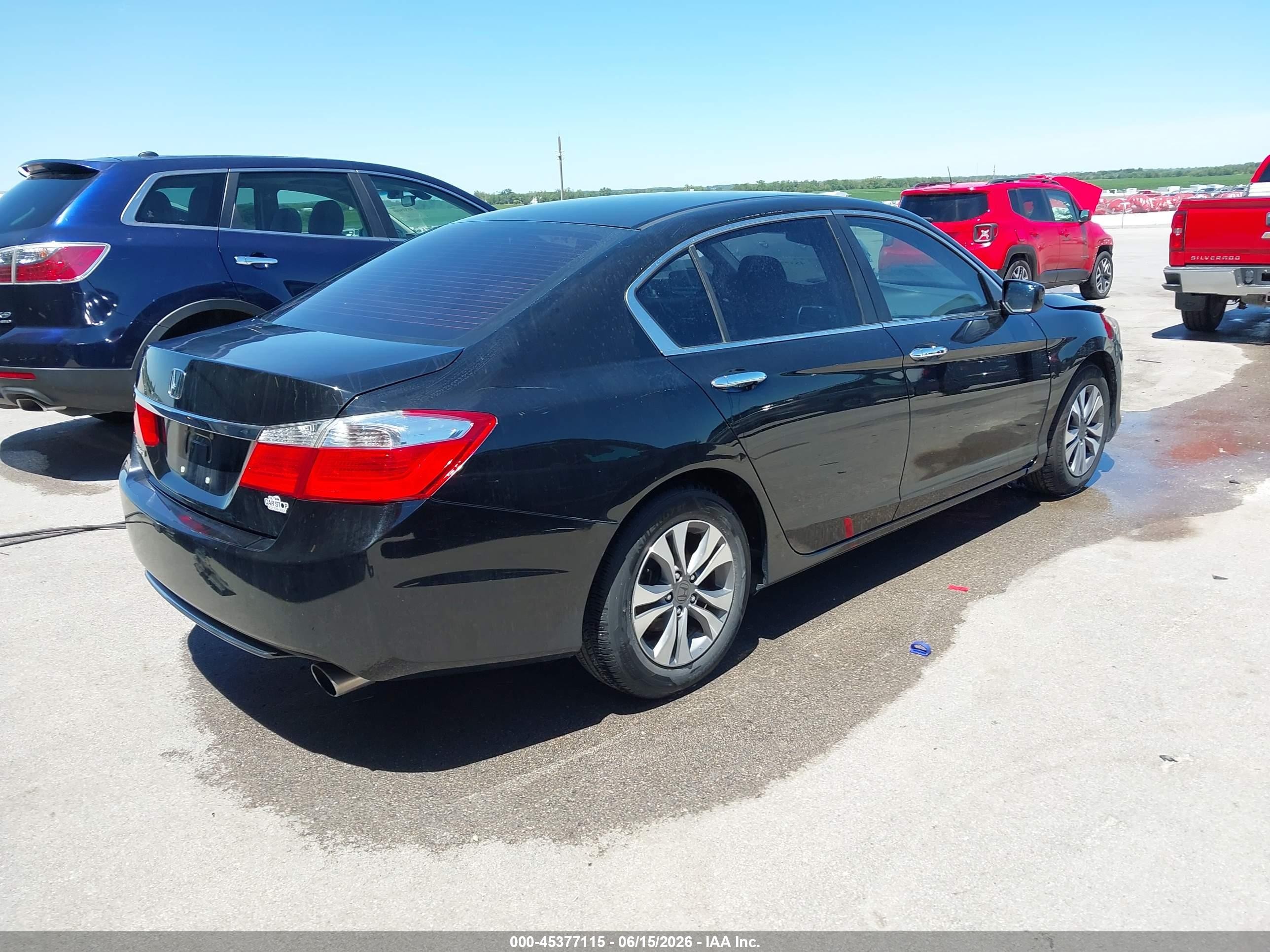 2015 Honda Accord Lx Black vin: 1HGCR2F34FA070198