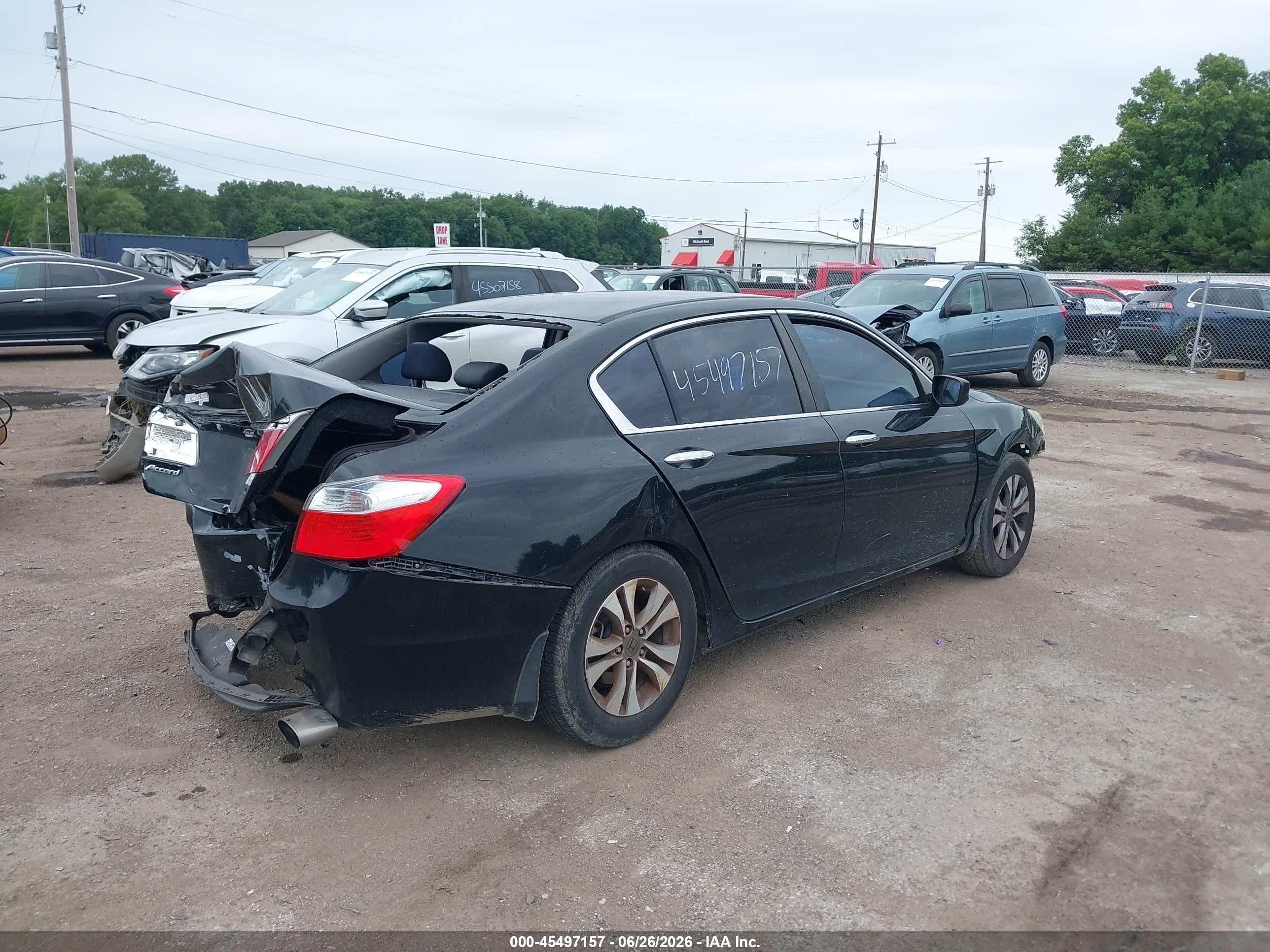 2015 Honda Accord Lx Black vin: 1HGCR2F34FA092458