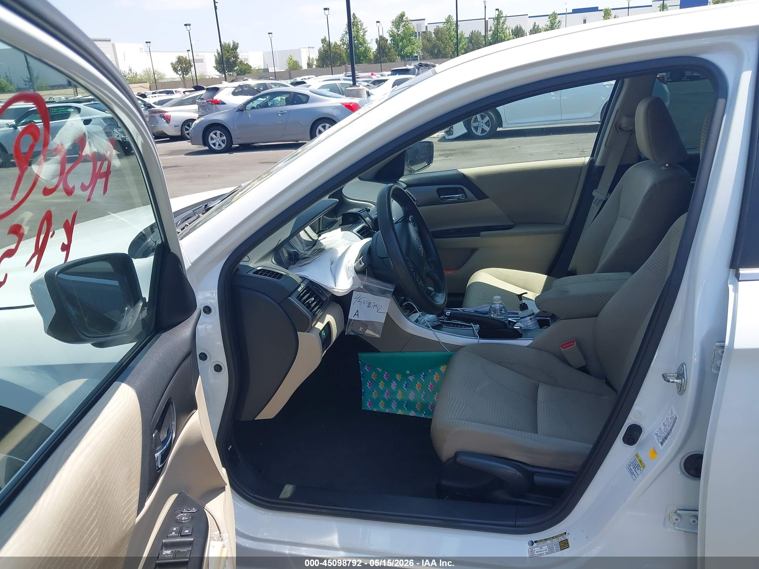 2015 Honda Accord Lx White vin: 1HGCR2F34FA094064