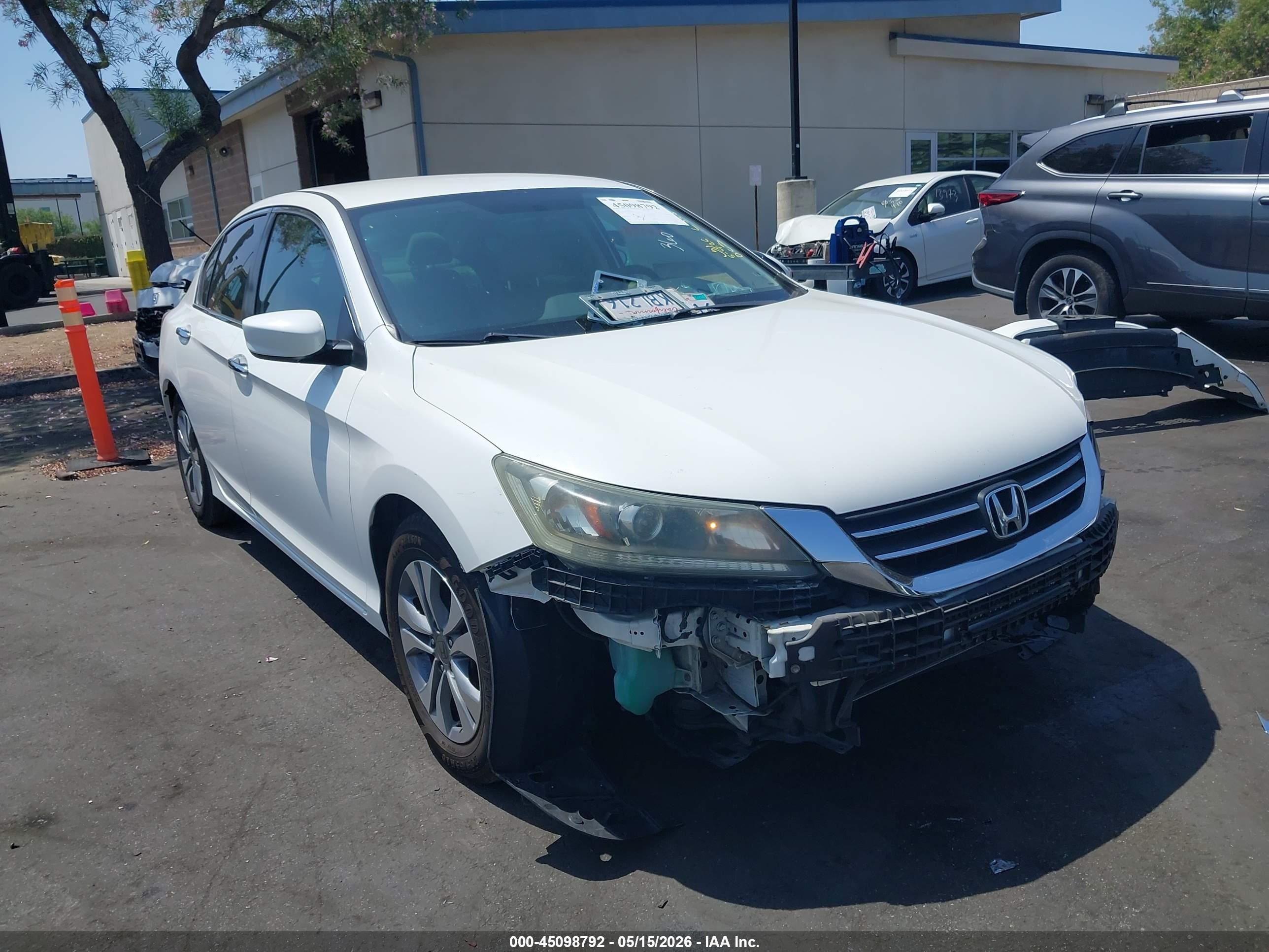 2015 Honda Accord Lx White vin: 1HGCR2F34FA094064