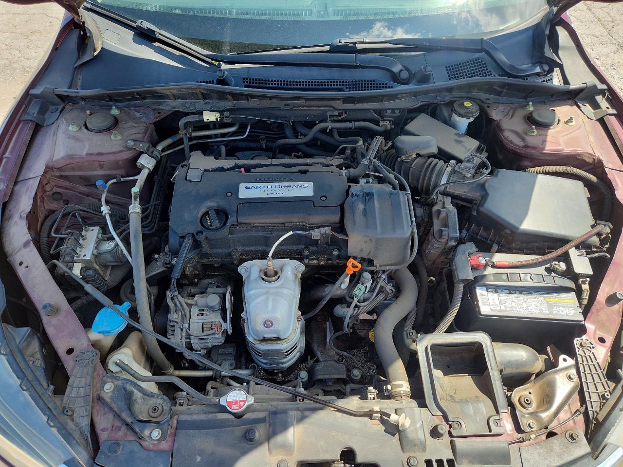 2015 Honda Accord Lx Maroon vin: 1HGCR2F34FA115527