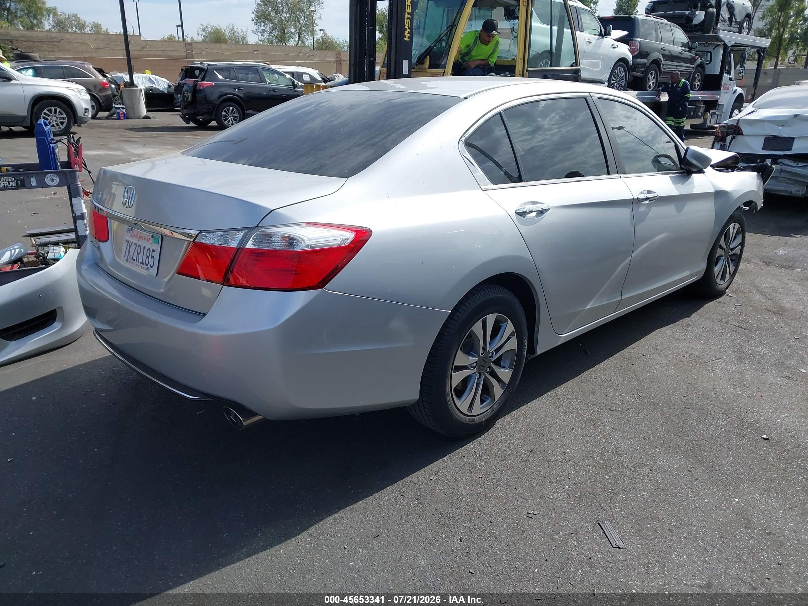2015 Honda Accord Lx Silver vin: 1HGCR2F34FA119495
