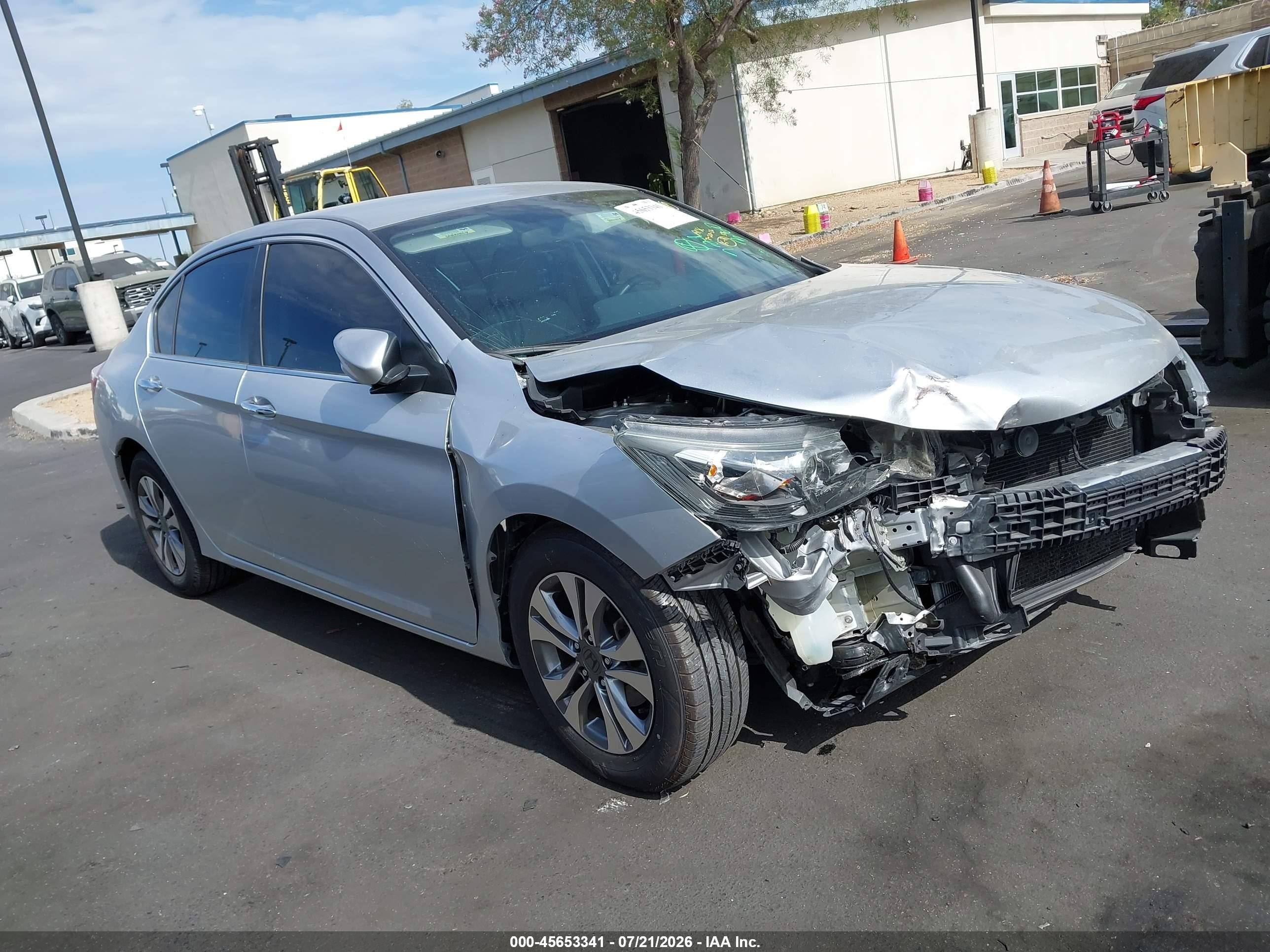 2015 Honda Accord Lx Silver vin: 1HGCR2F34FA119495